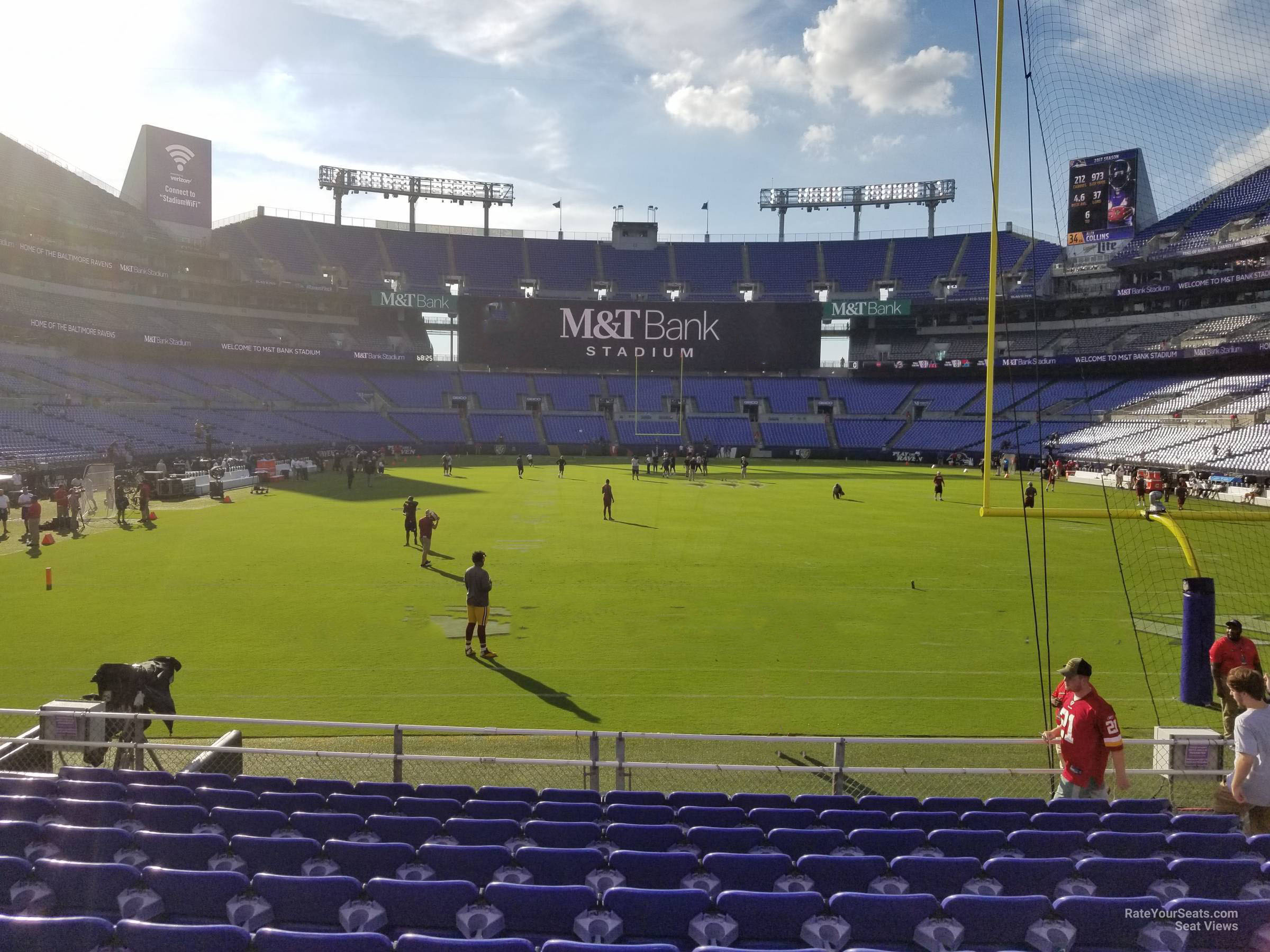 section 114, row 11 seat view  for football - m&t bank stadium