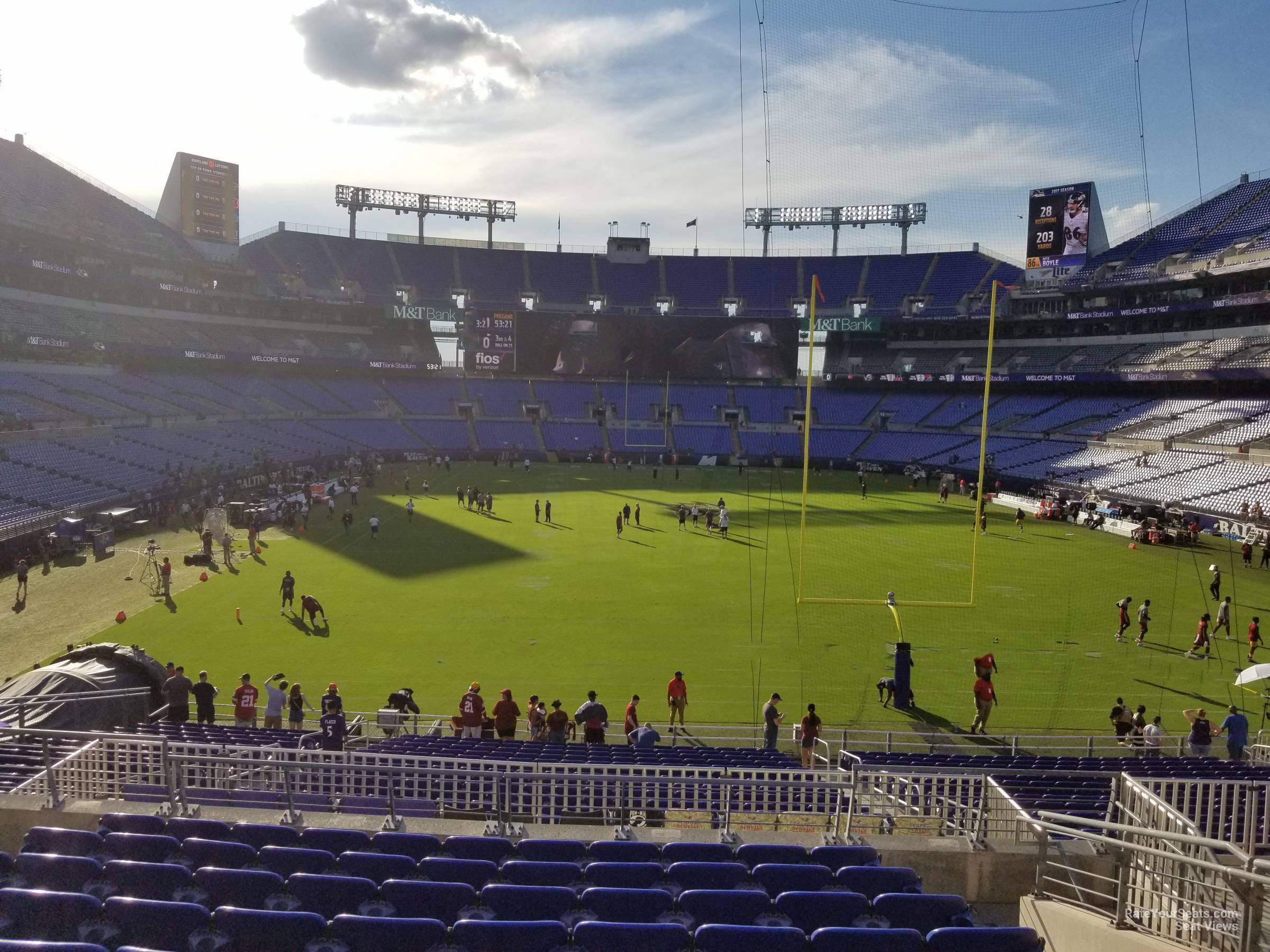 section 114, row 28 seat view  for football - m&t bank stadium