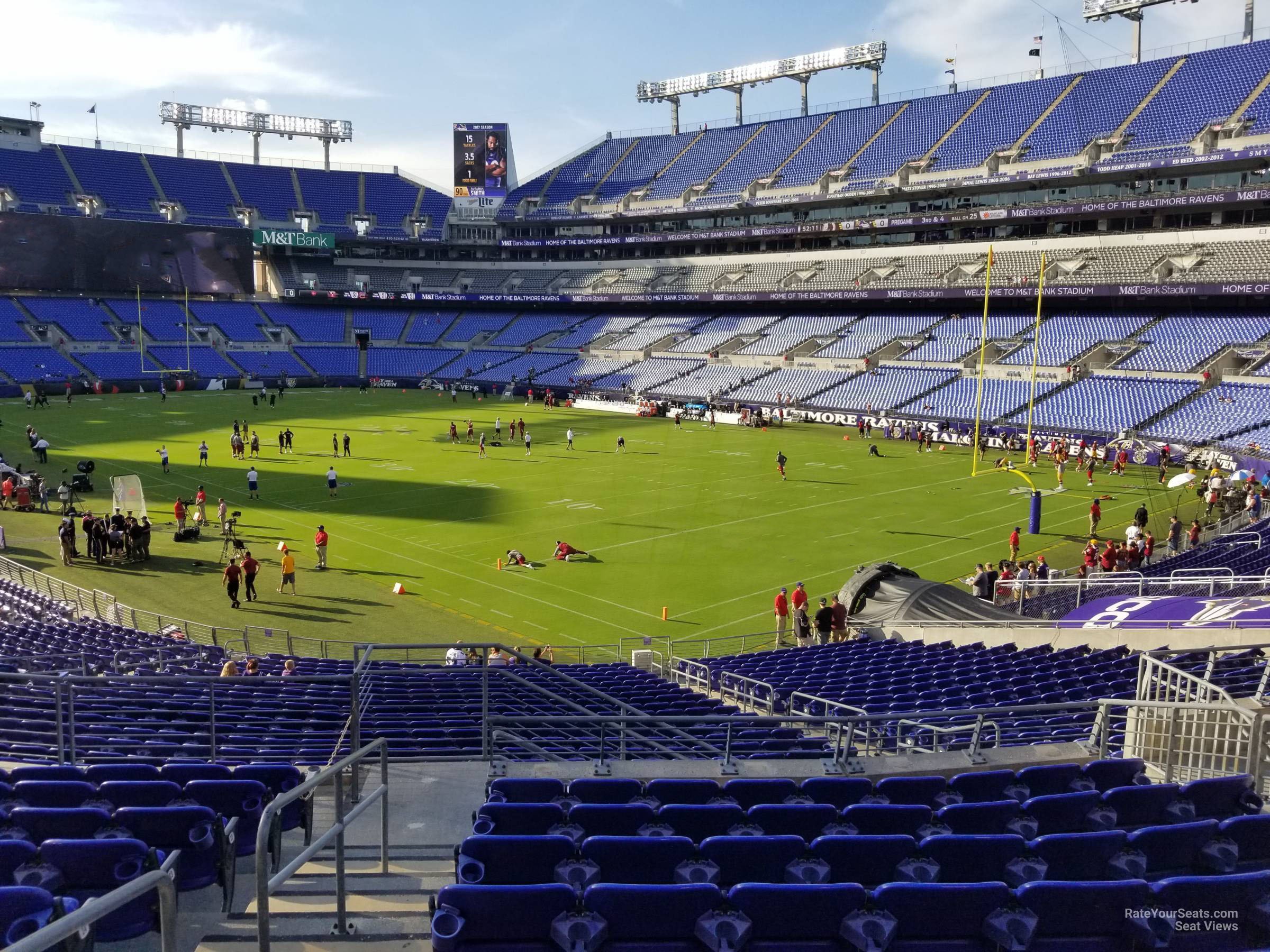 section 118, row 28 seat view  for football - m&t bank stadium