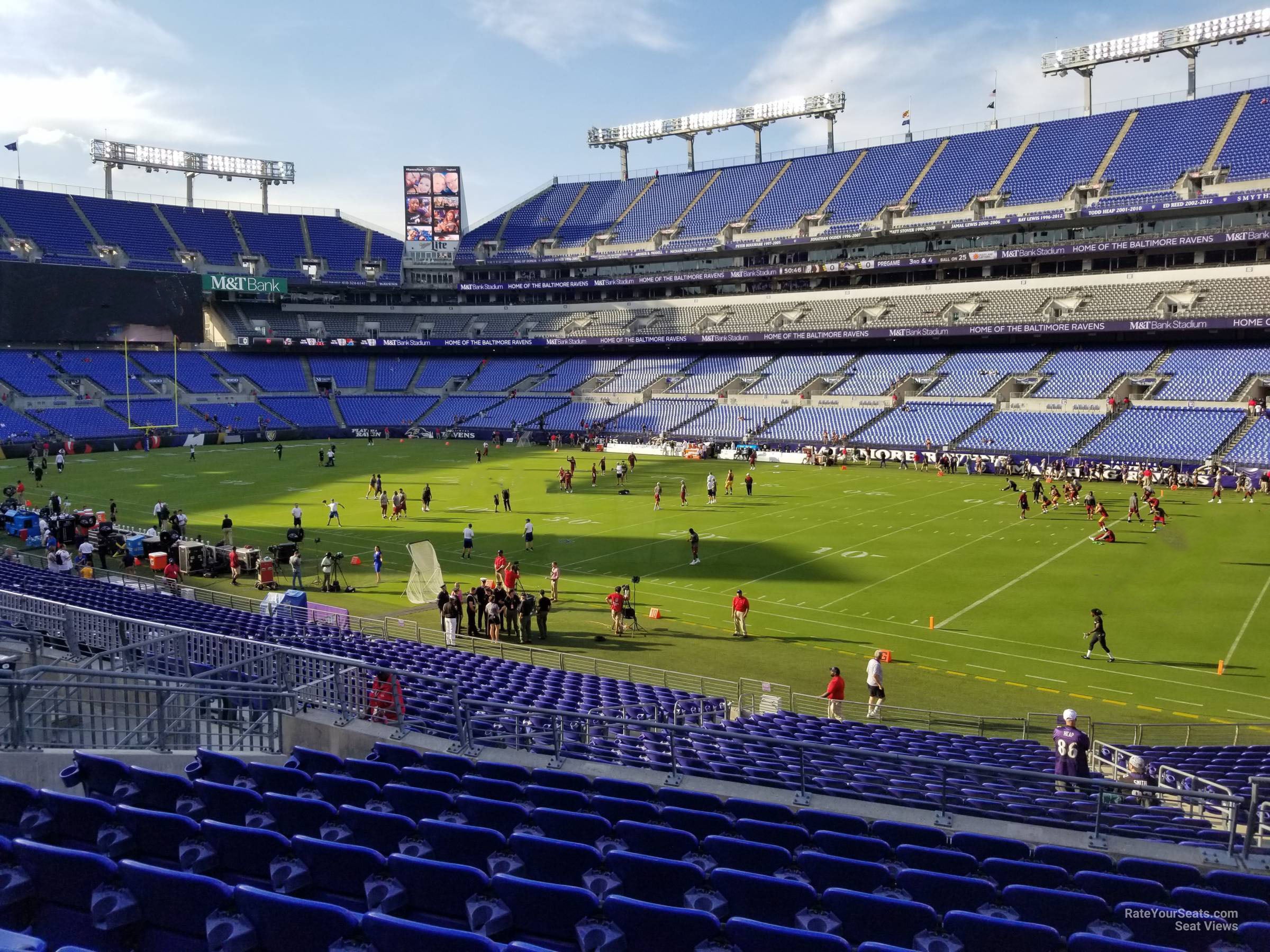 section 121, row 28 seat view for football - m&t bank stadium