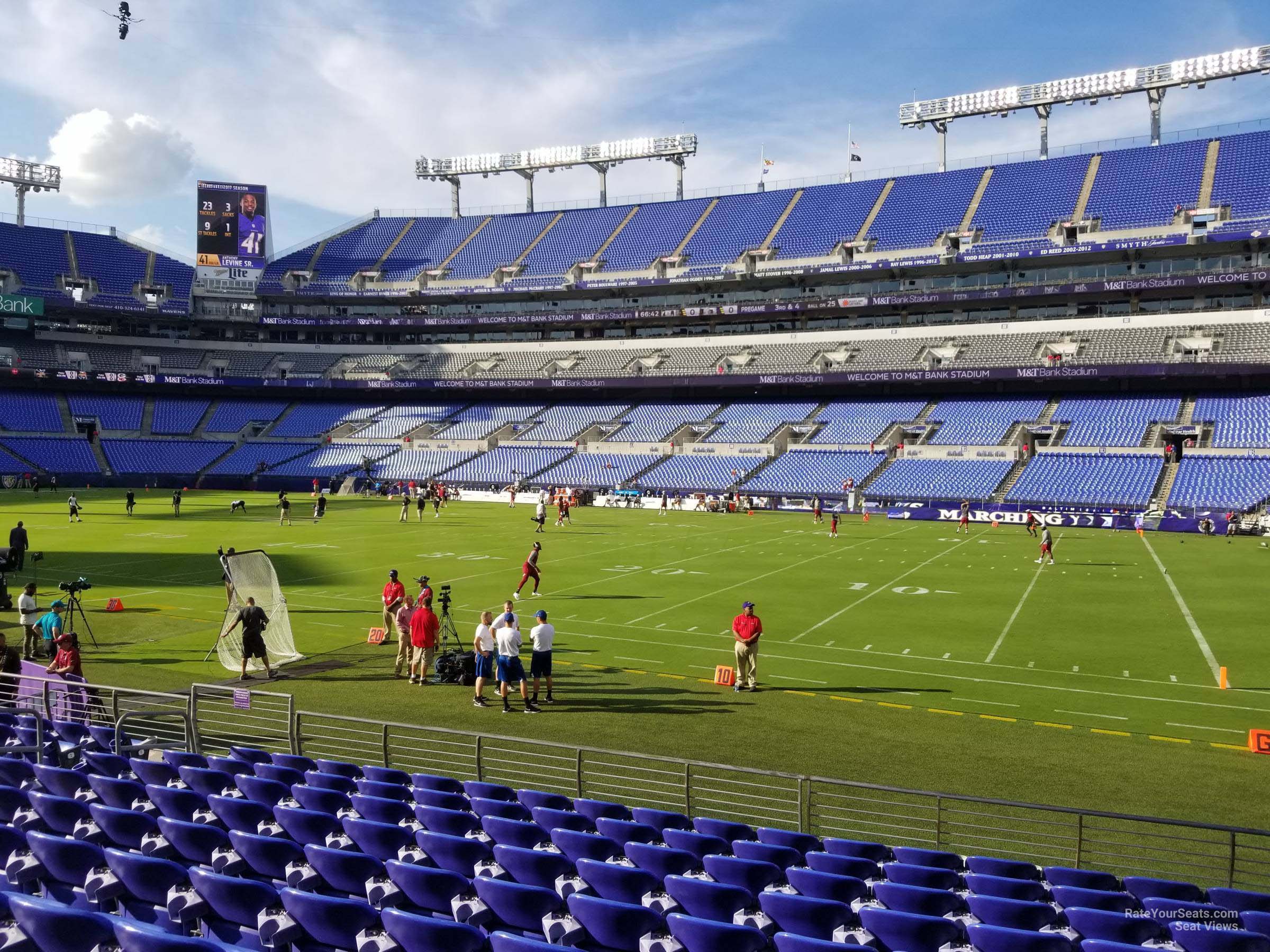 section 123, row 11 seat view  for football - m&t bank stadium