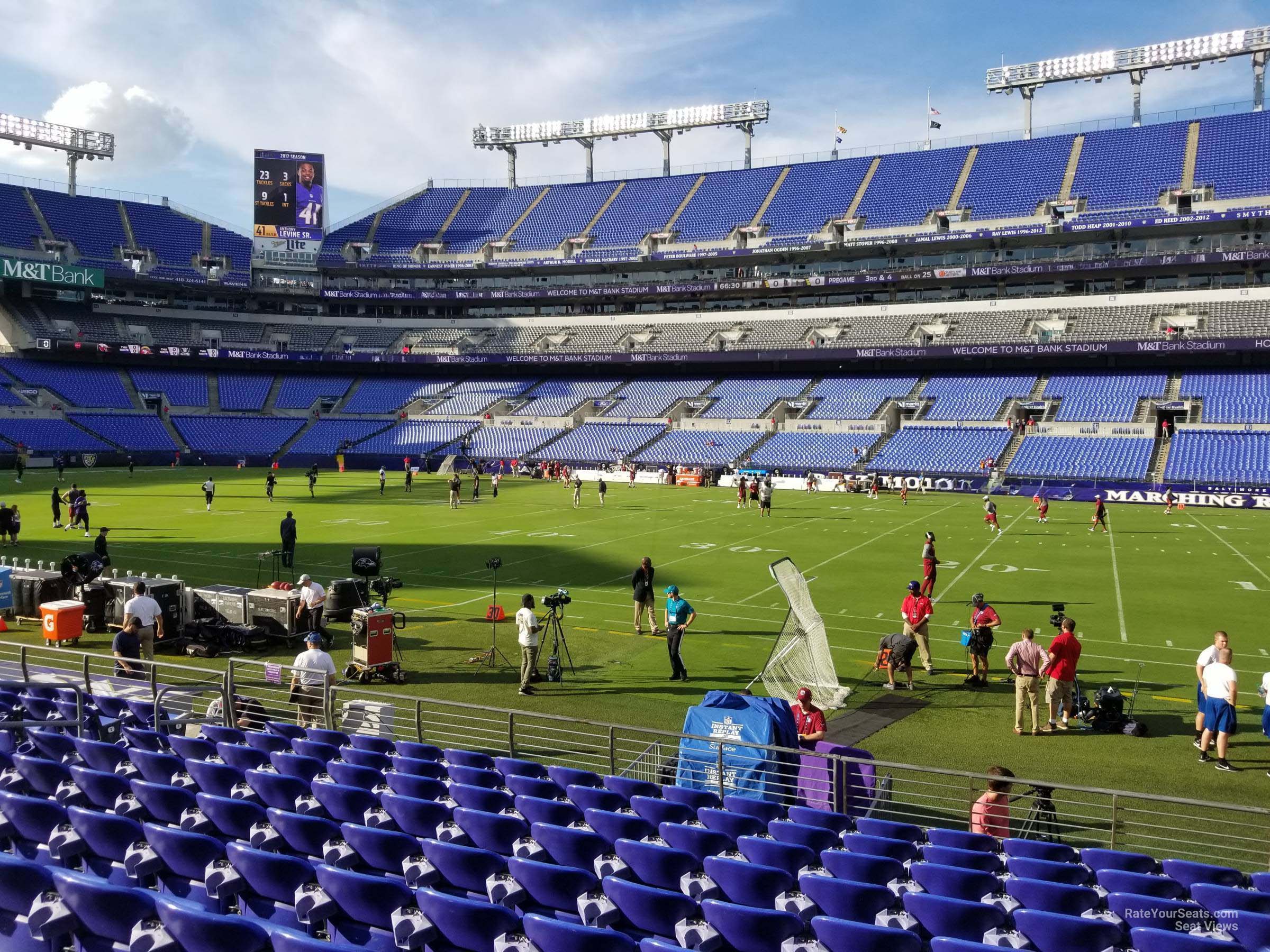 section 124, row 11 seat view  for football - m&t bank stadium