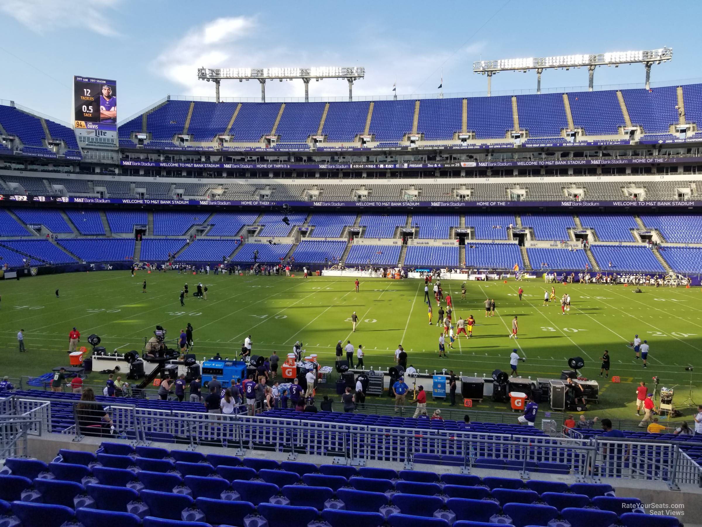 section 126, row 28 seat view  for football - m&t bank stadium