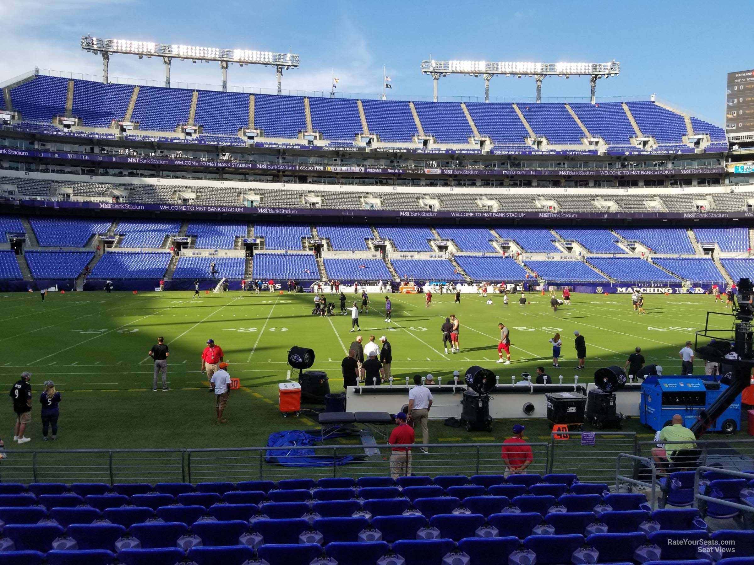 section 128, row 11 seat view  for football - m&t bank stadium