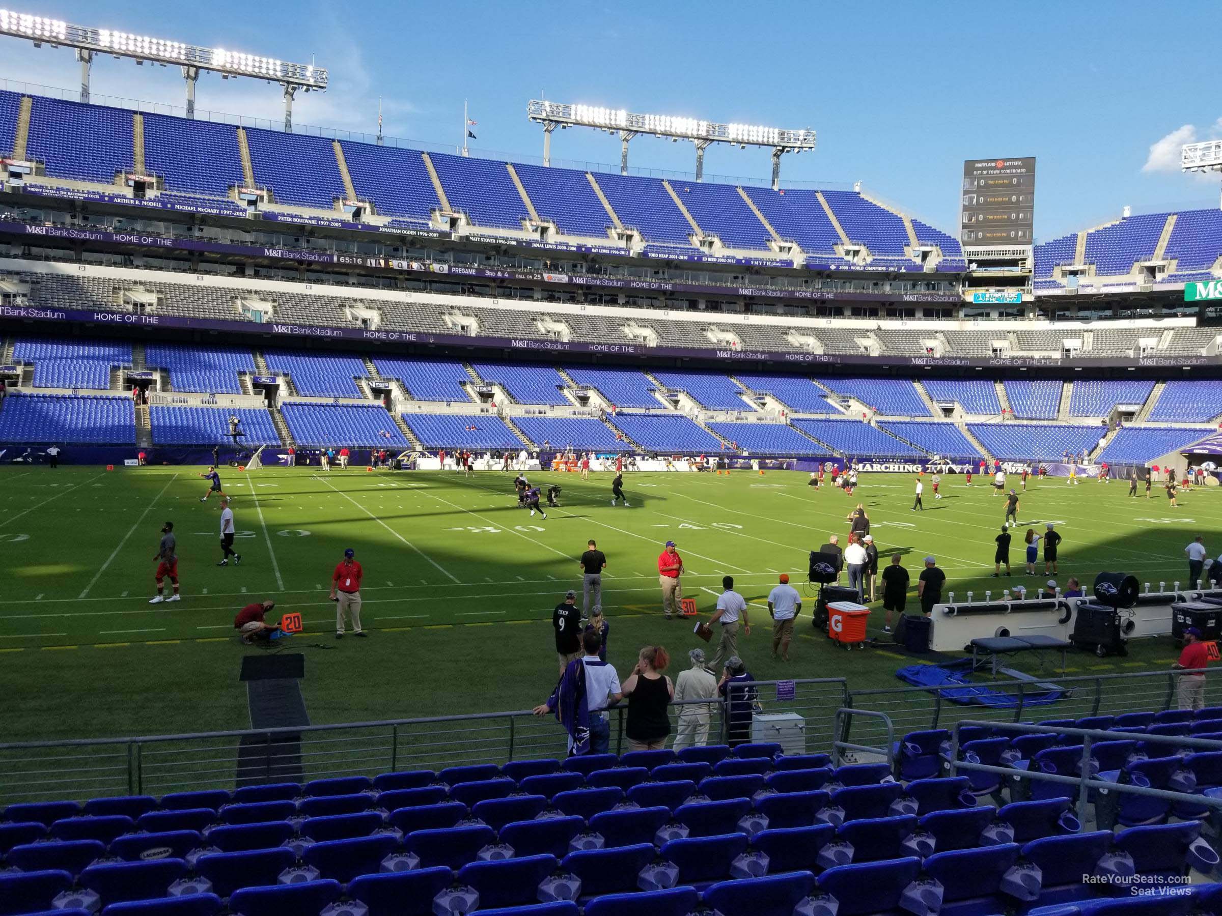 section 129, row 11 seat view  for football - m&t bank stadium