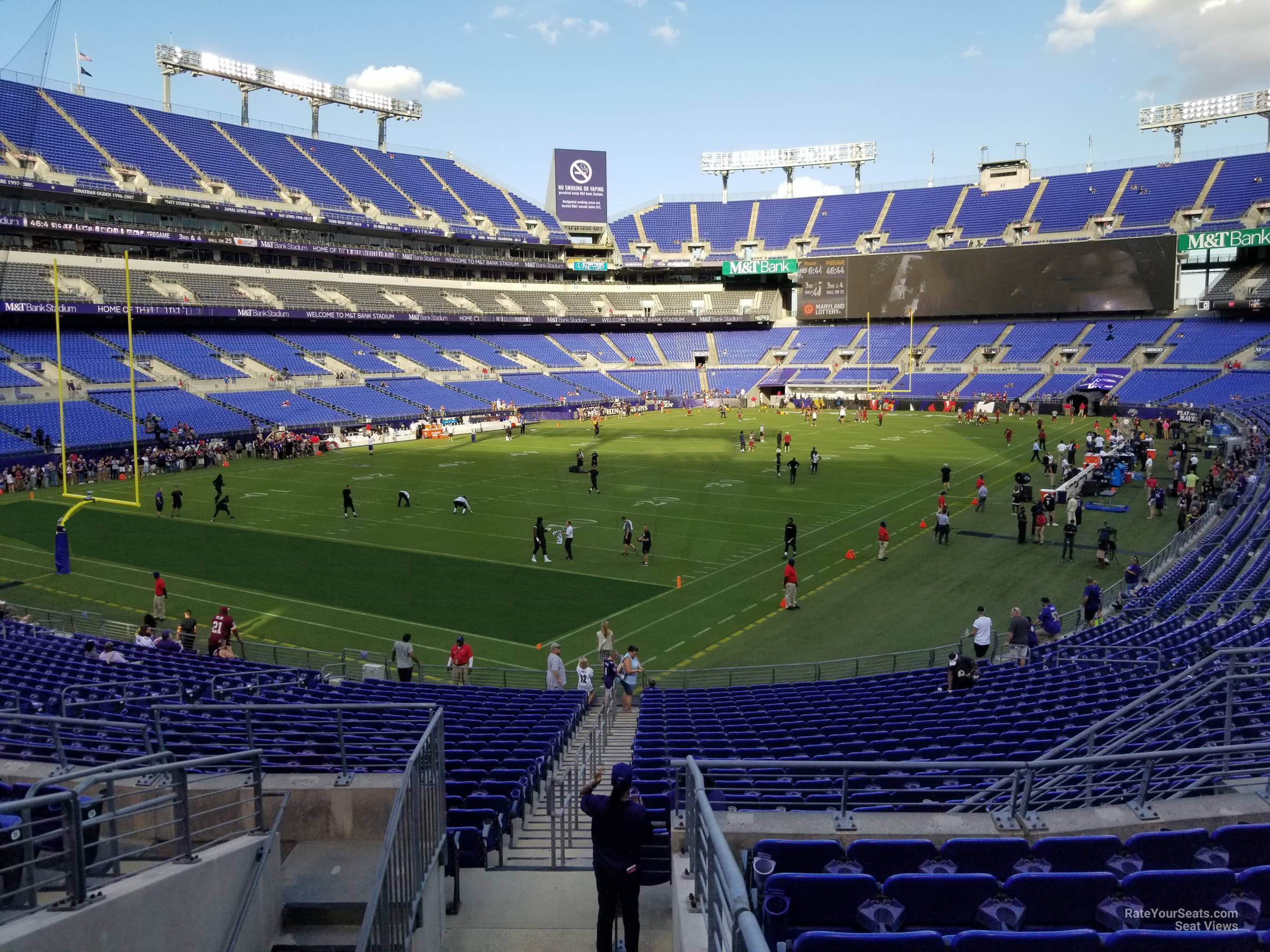 section 135, row 28 seat view  for football - m&t bank stadium