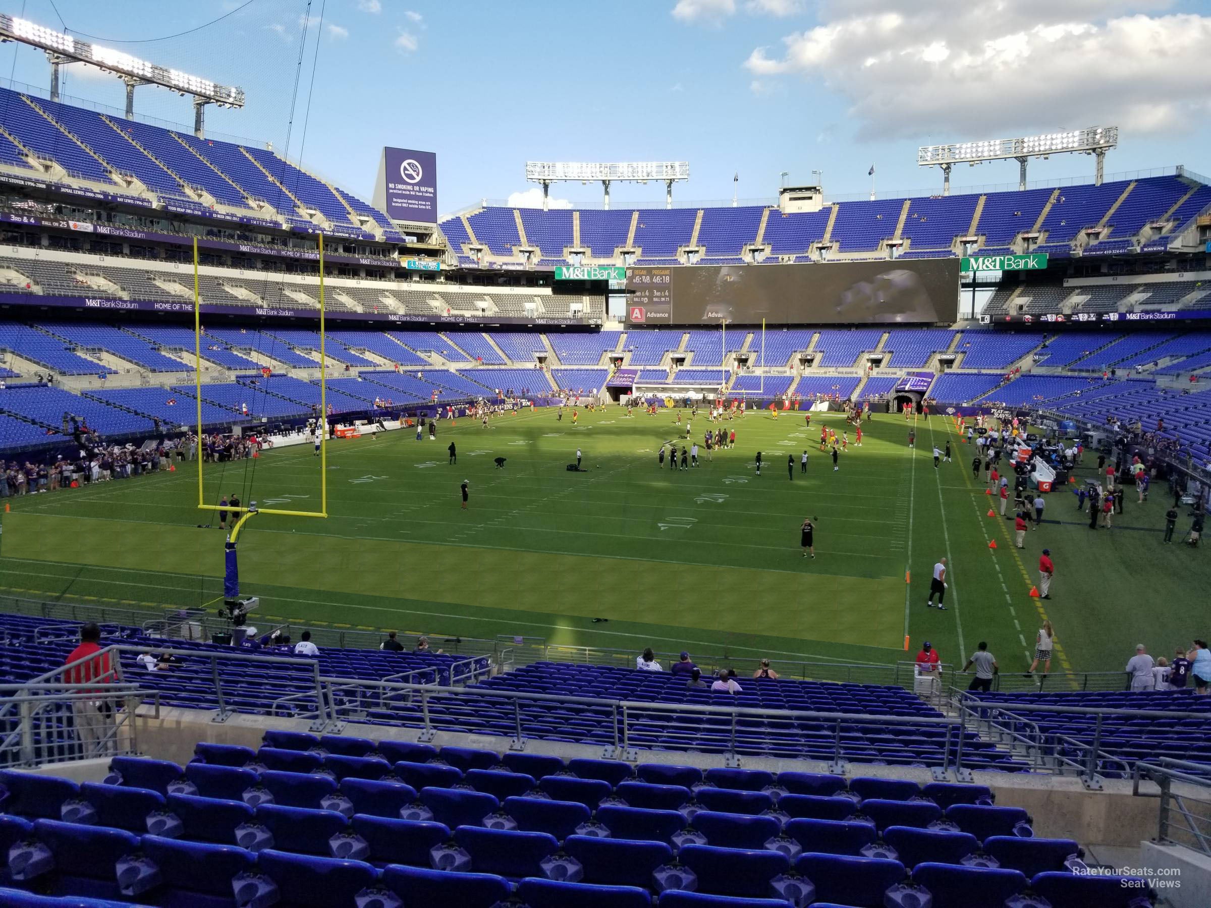 section 138, row 28 seat view for football - m&t bank stadium