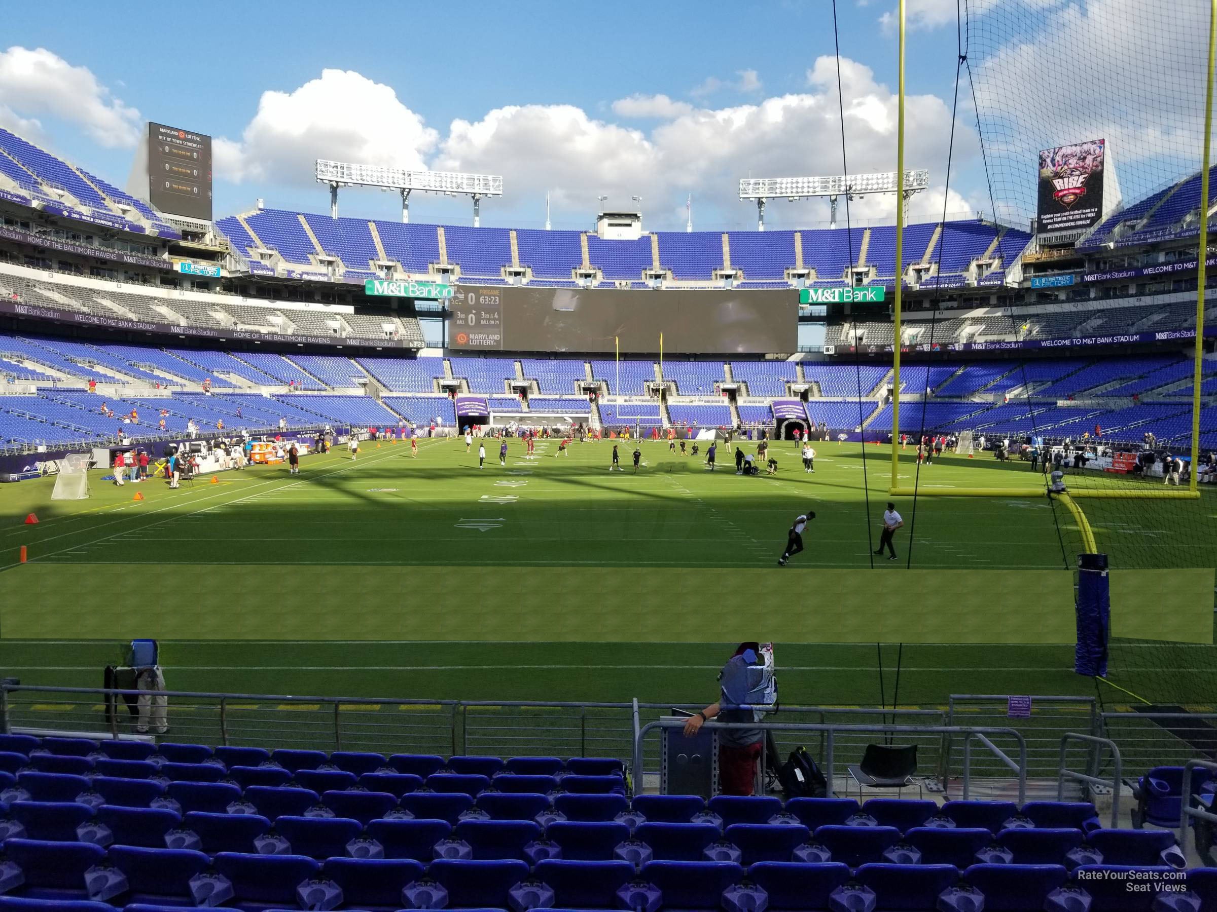 section 141, row 11 seat view  for football - m&t bank stadium