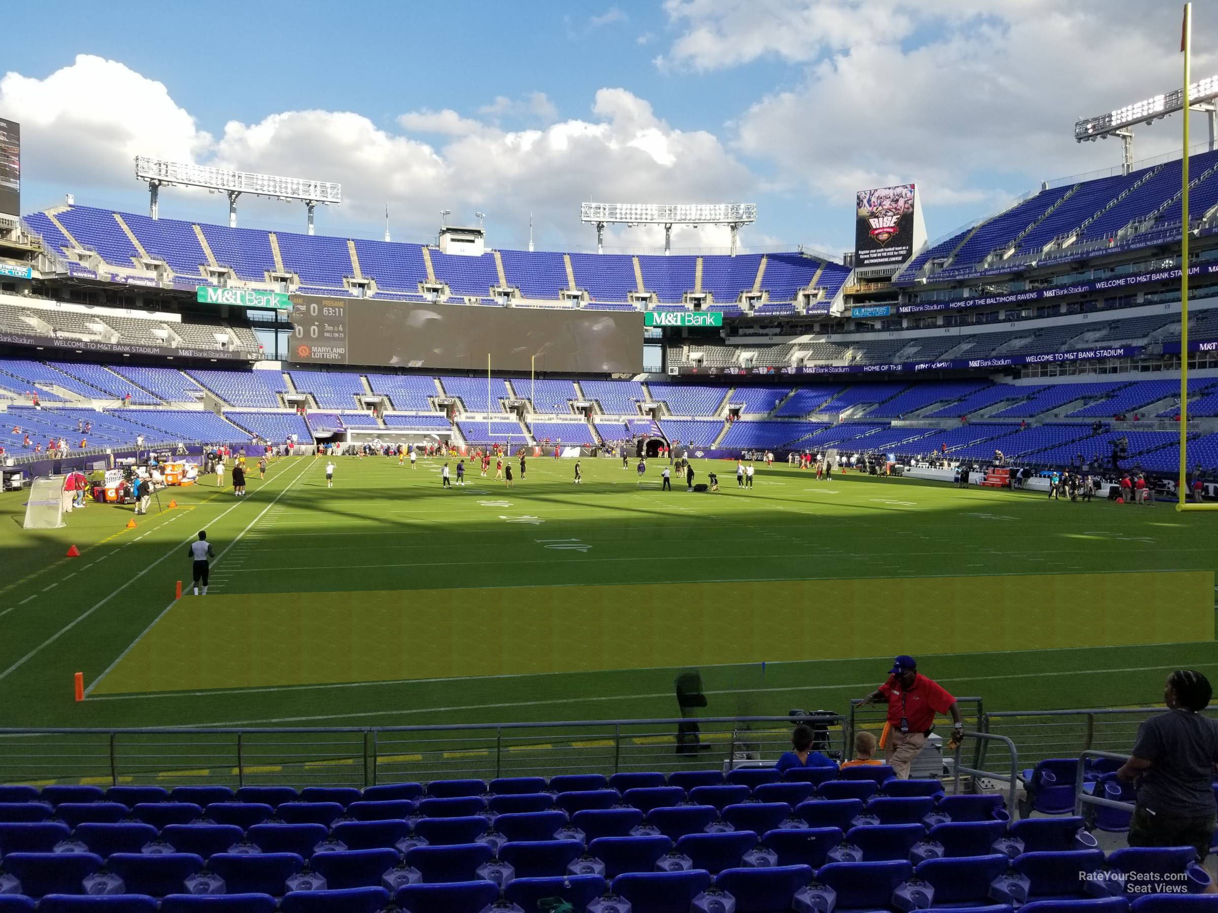 section 142, row 11 seat view  for football - m&t bank stadium