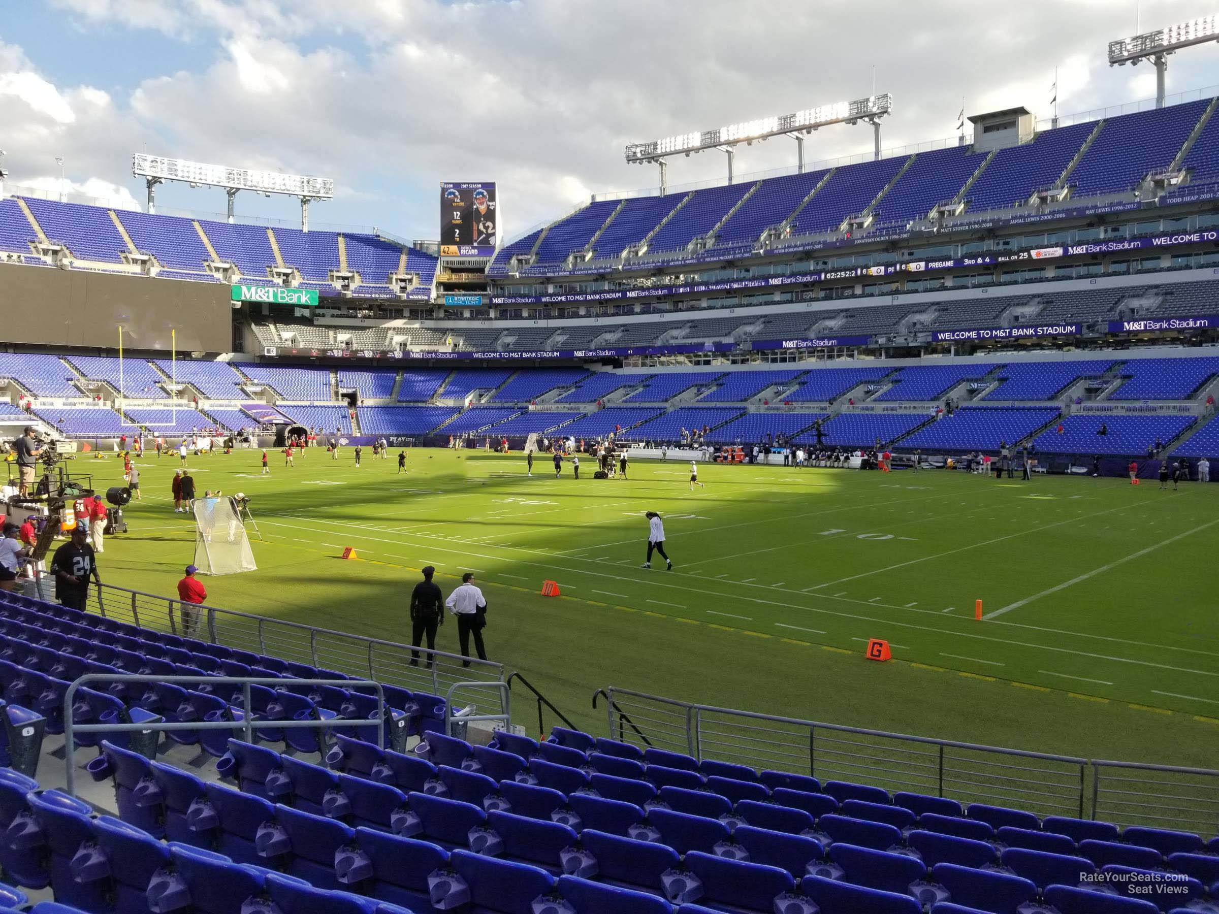 section 148, row 11 seat view  for football - m&t bank stadium
