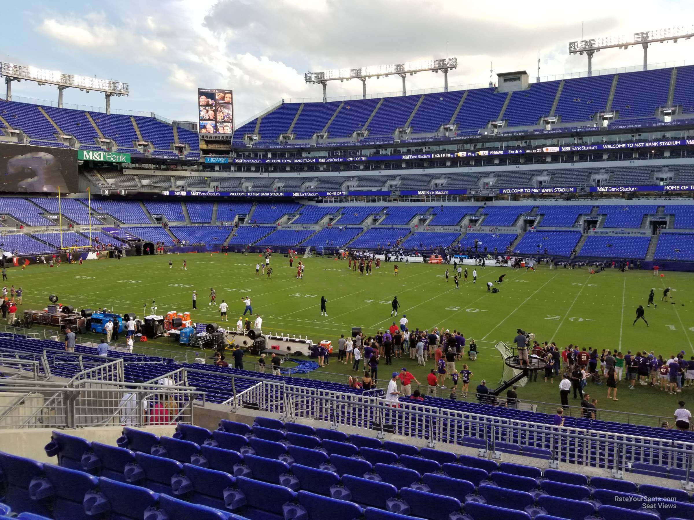 section 151, row 28 seat view  for football - m&t bank stadium