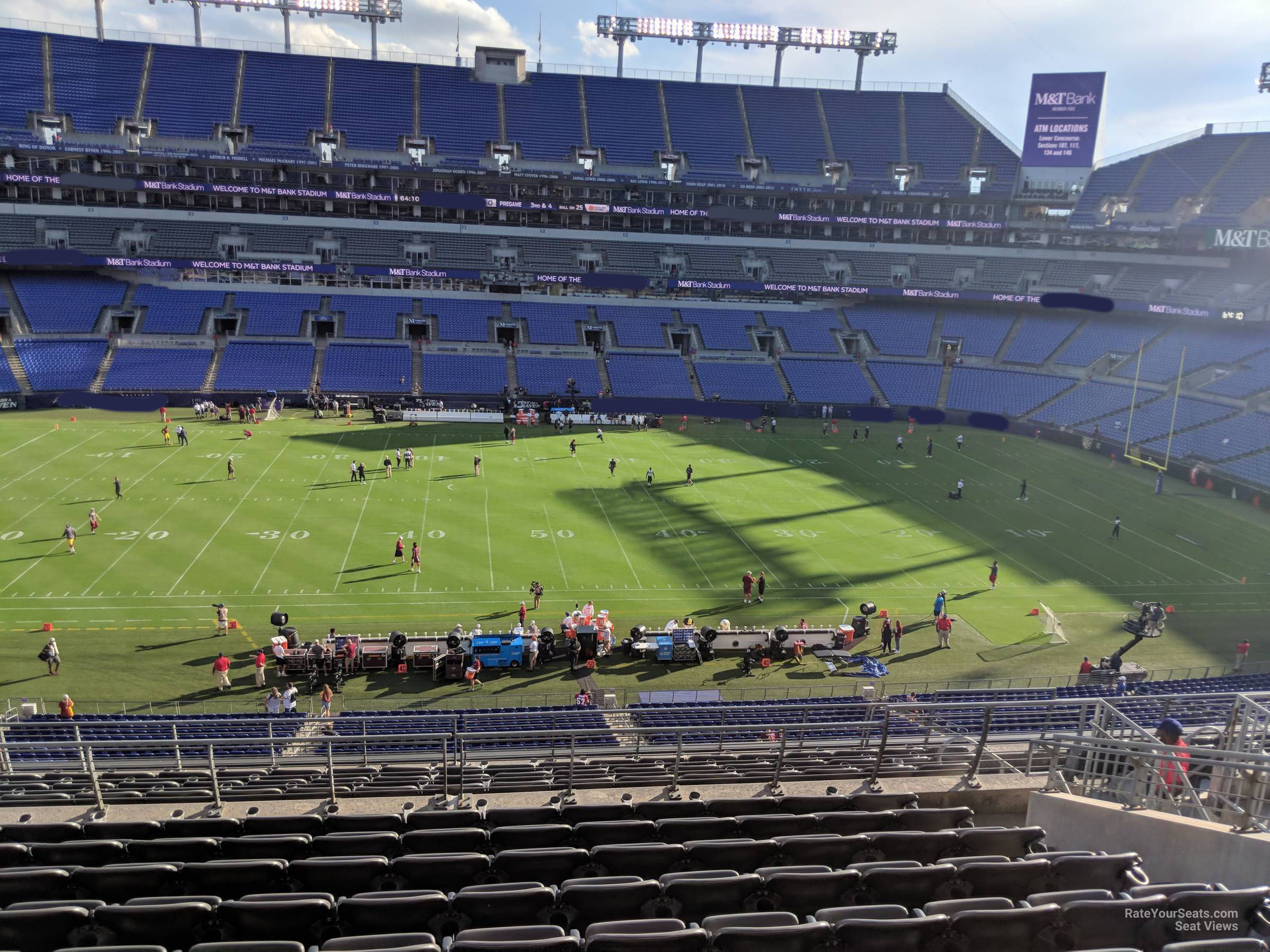 section 200, row 13 seat view for football - m&t bank stadium