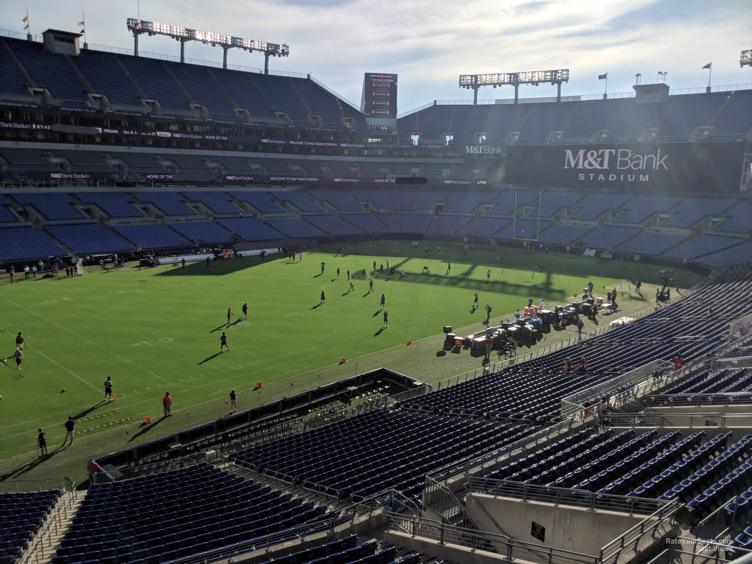 section 205, row 2 seat view  for football - m&t bank stadium