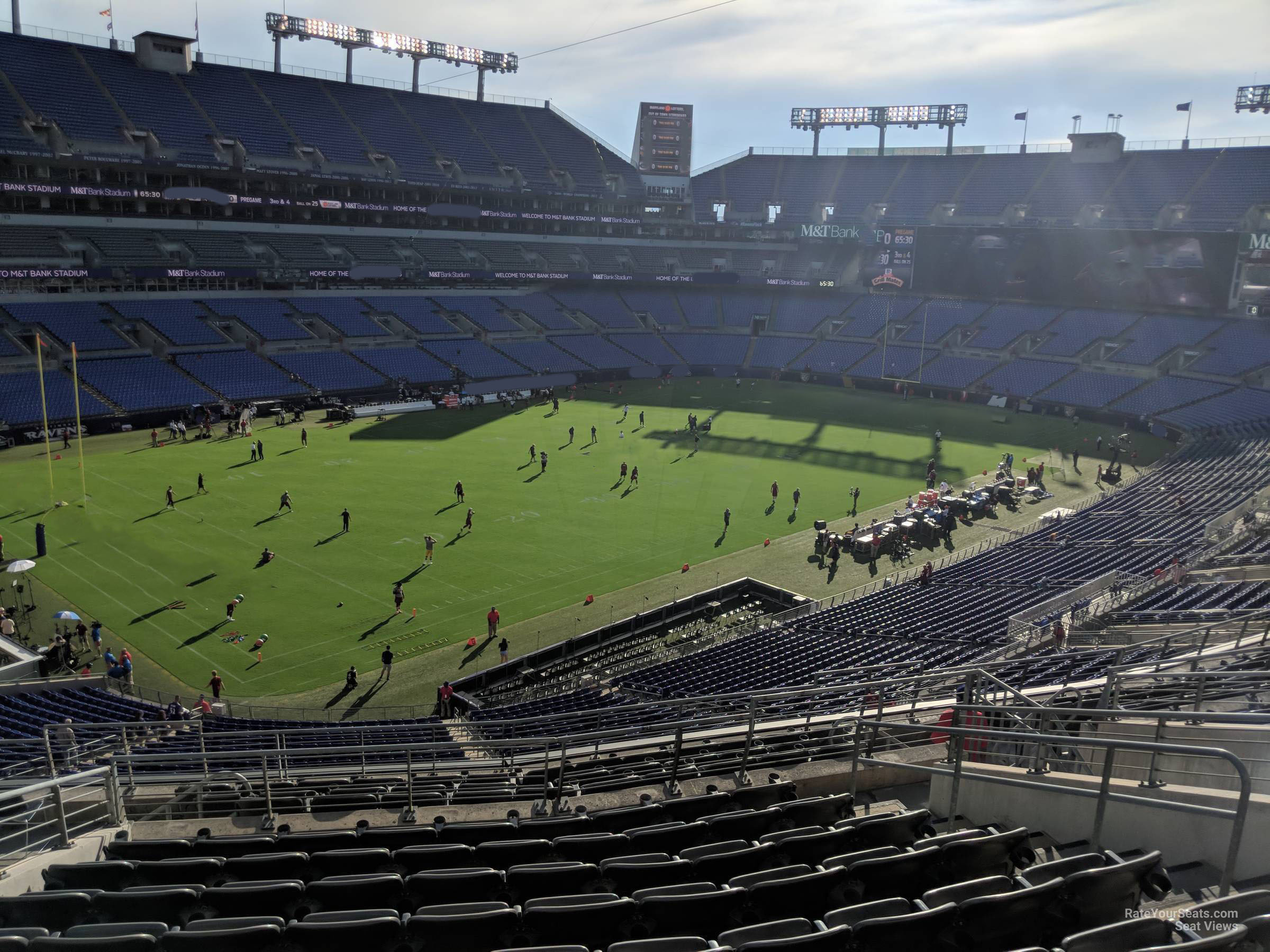 section 206, row 13 seat view for football - m&t bank stadium