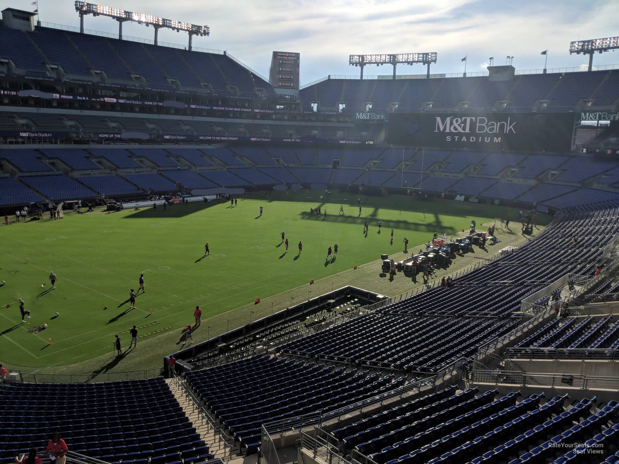 section 206, row 2 seat view  for football - m&t bank stadium