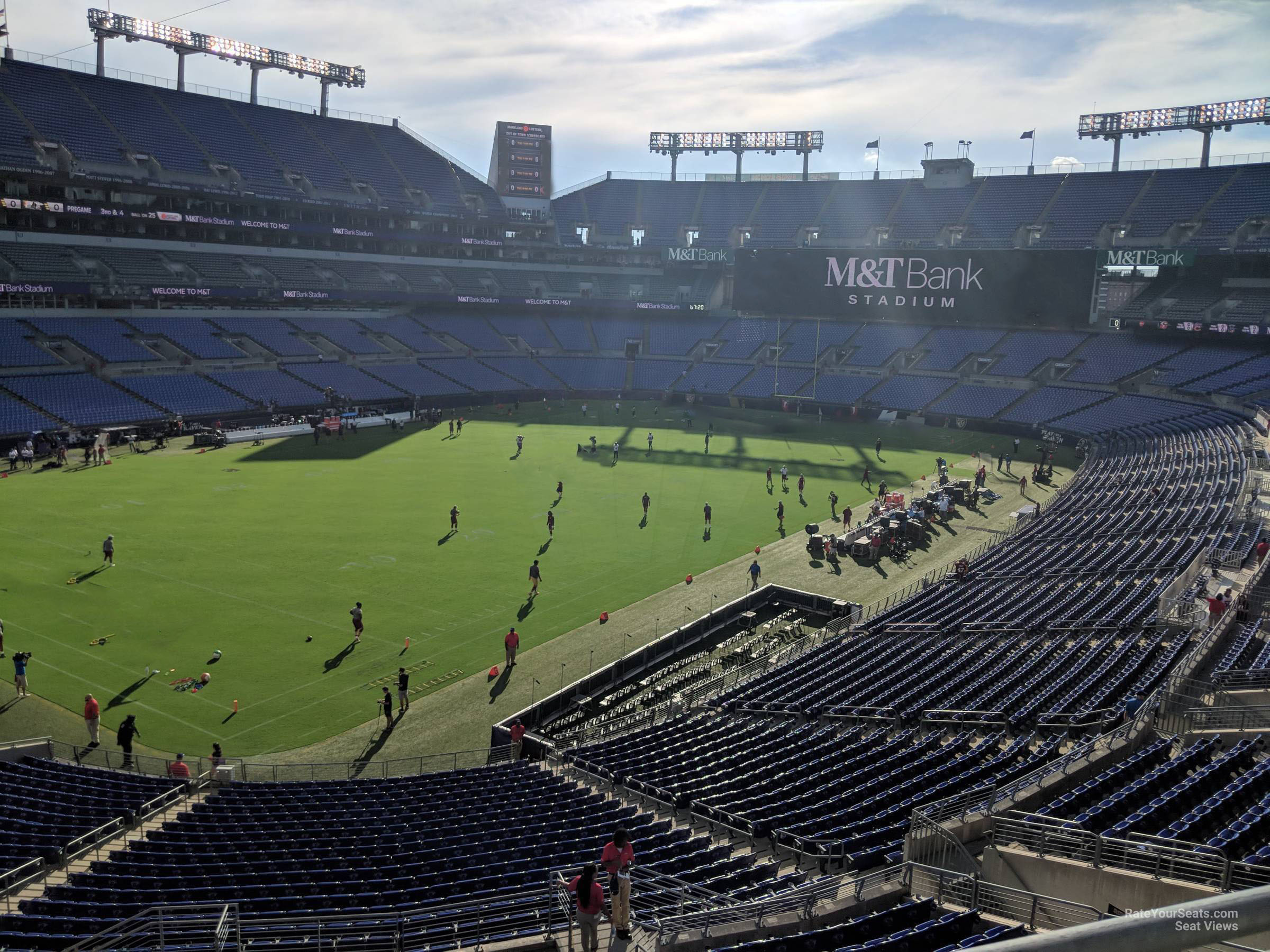 section 207, row 1 seat view  for football - m&t bank stadium