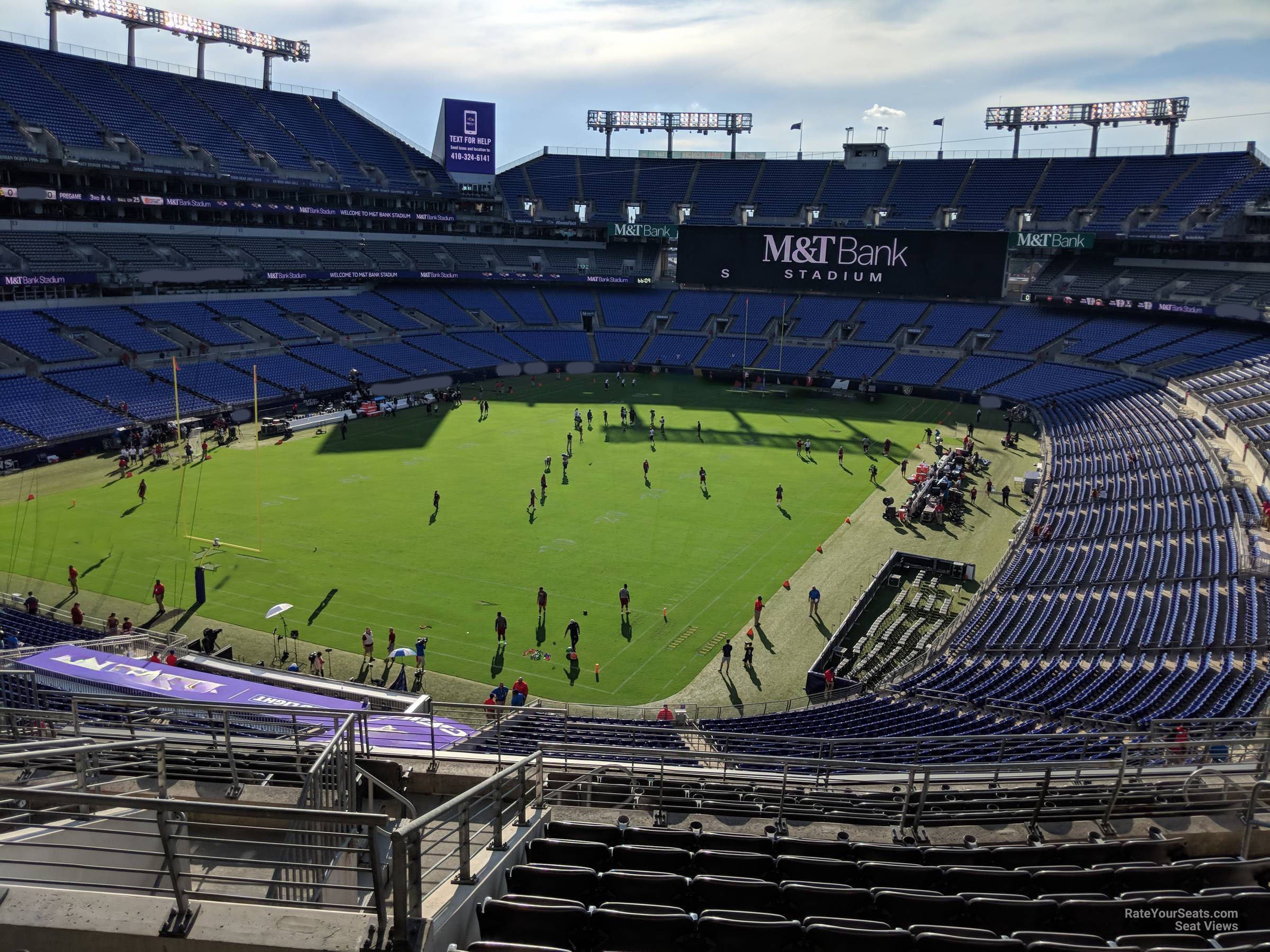 section 209, row 13 seat view  for football - m&t bank stadium