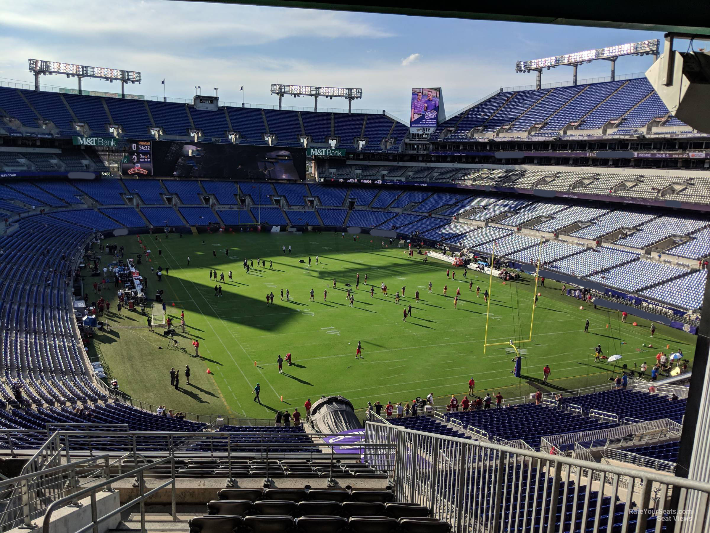 section 216, row 13 seat view for football - m&t bank stadium