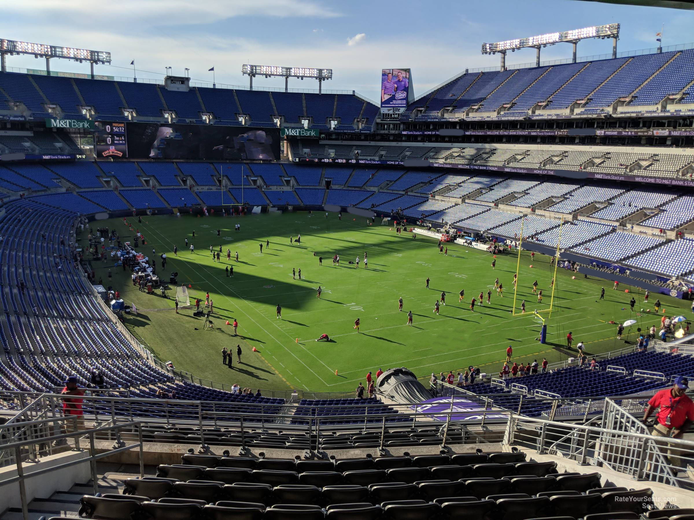 section 217, row 13 seat view  for football - m&t bank stadium