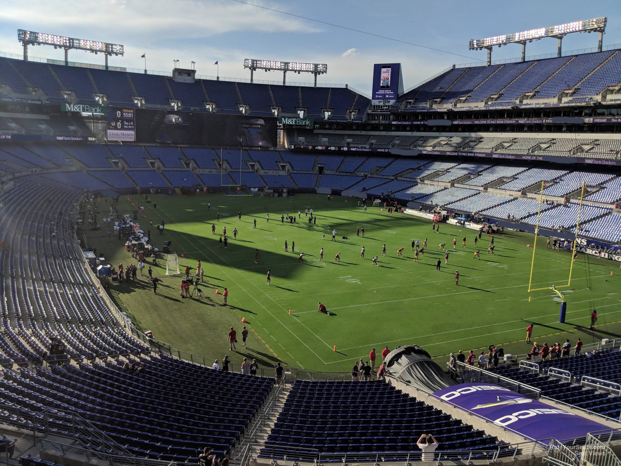 section 217, row 2 seat view  for football - m&t bank stadium