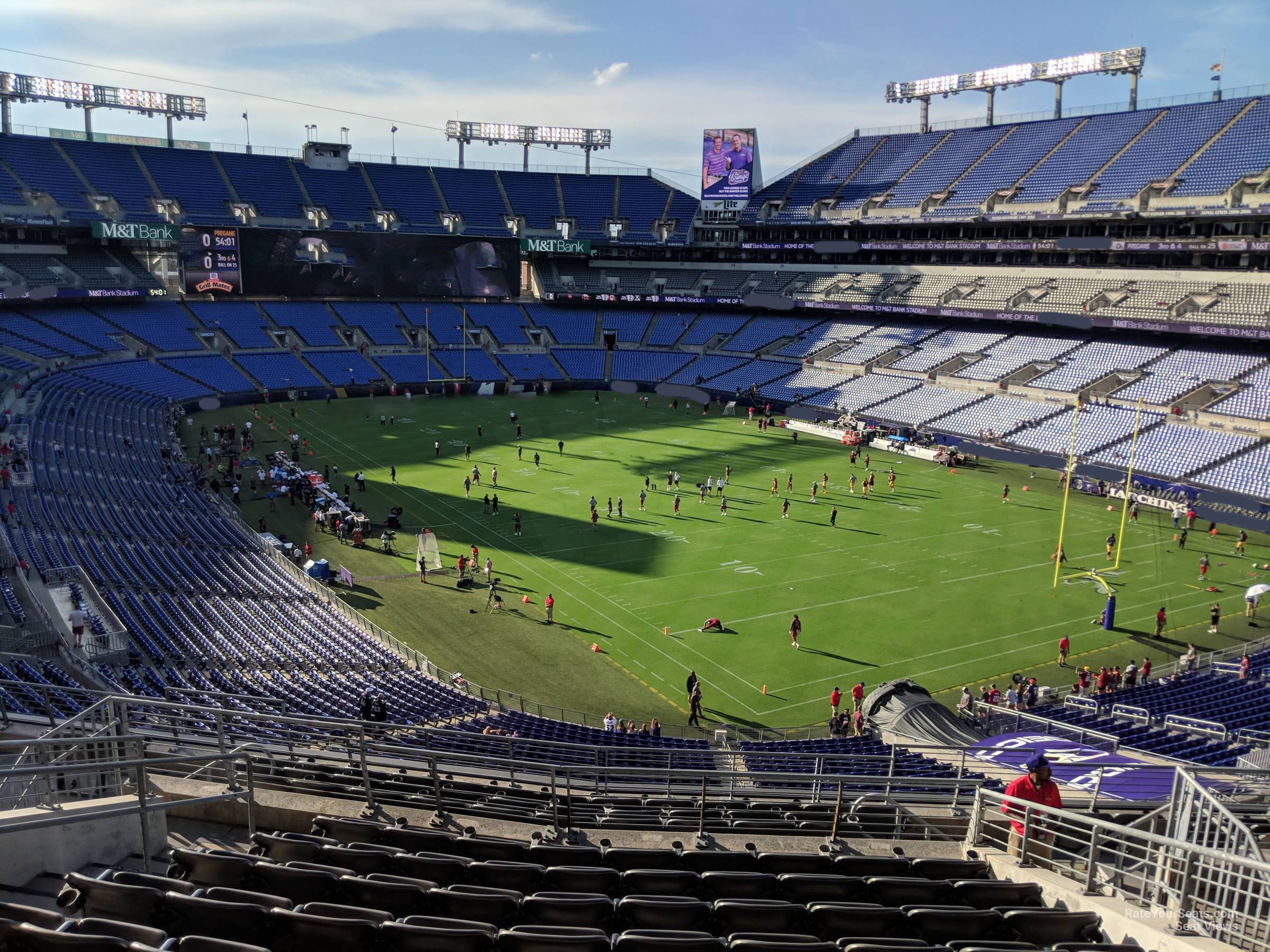 section 218, row 13 seat view  for football - m&t bank stadium