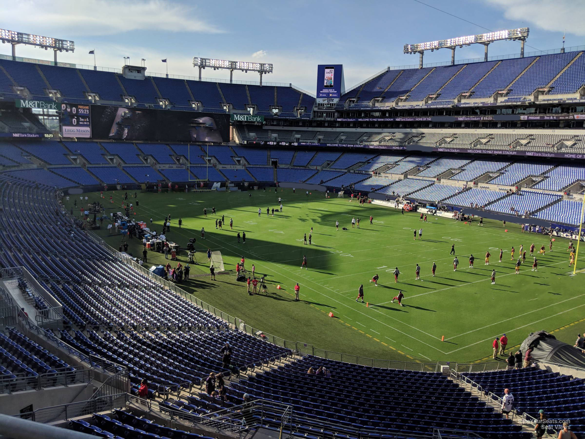 section 219, row 1 seat view  for football - m&t bank stadium