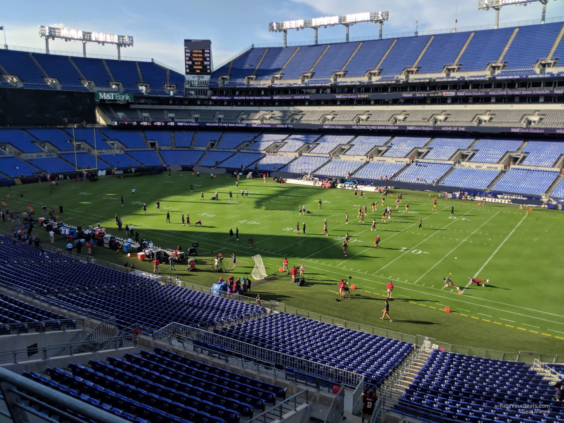 section 222, row 2 seat view  for football - m&t bank stadium