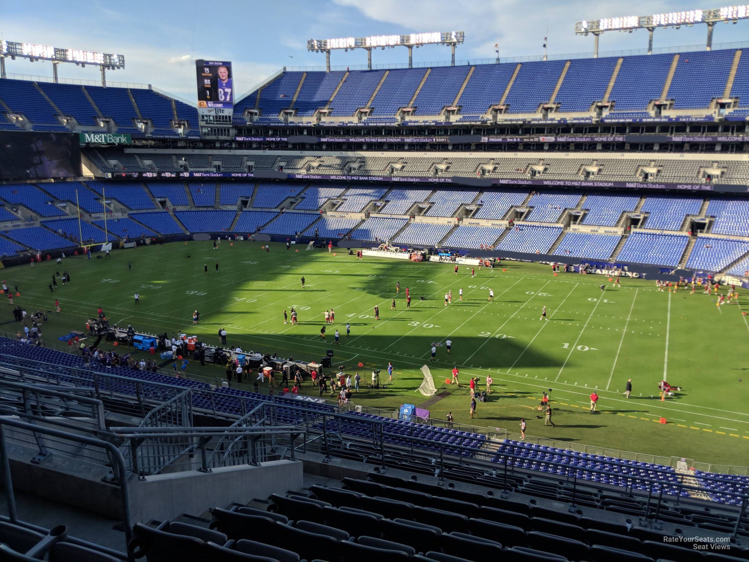 section 223, row 13 seat view for football - m&t bank stadium