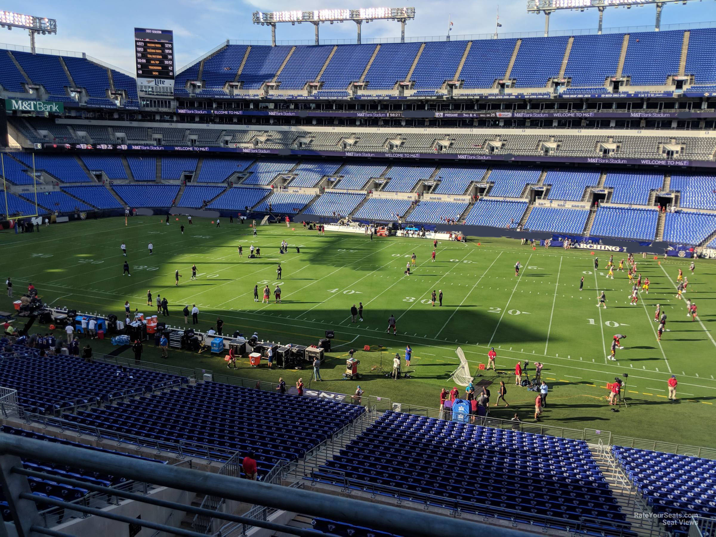 section 224, row 1 seat view  for football - m&t bank stadium