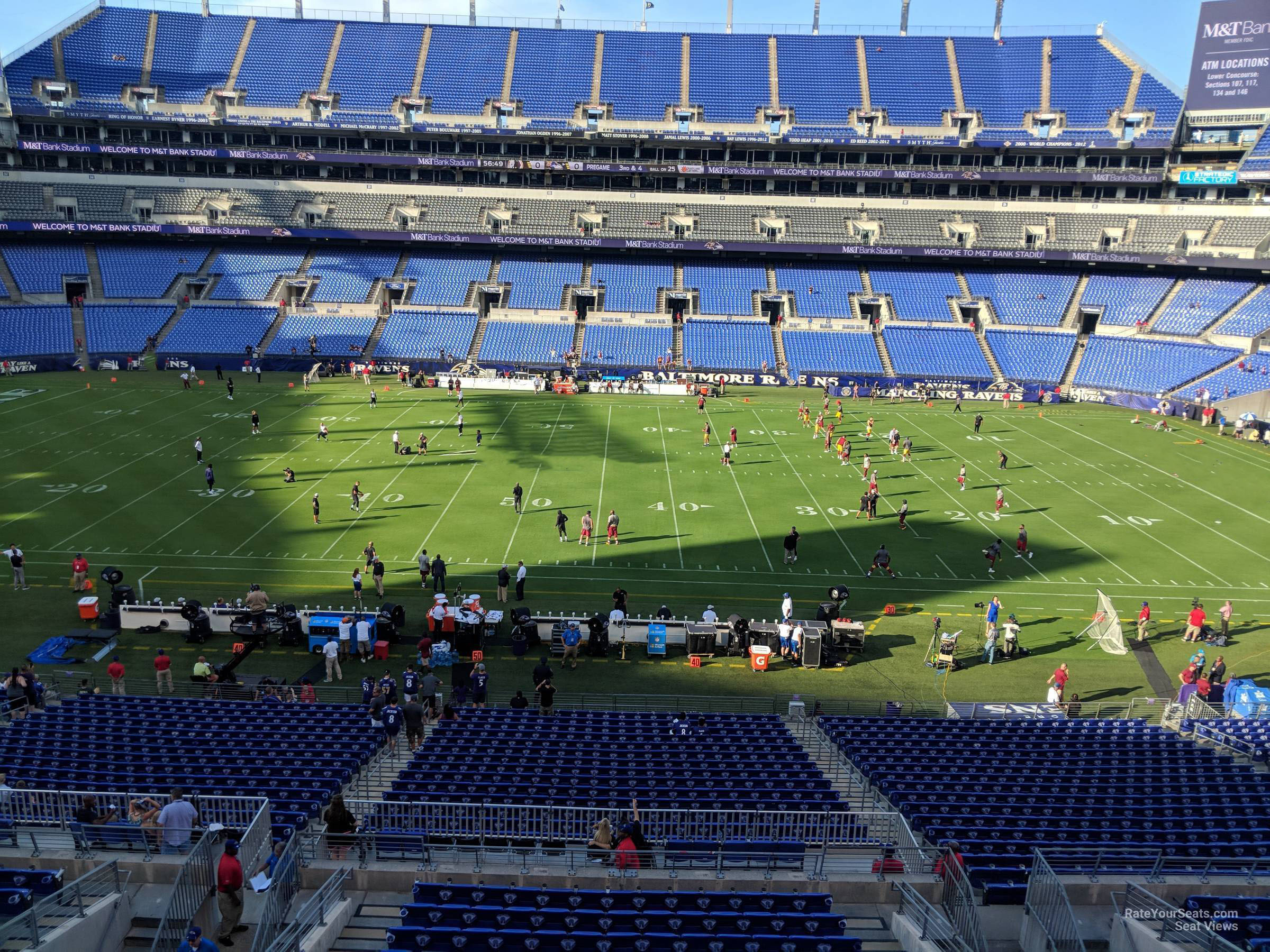 section 226, row 2 seat view  for football - m&t bank stadium