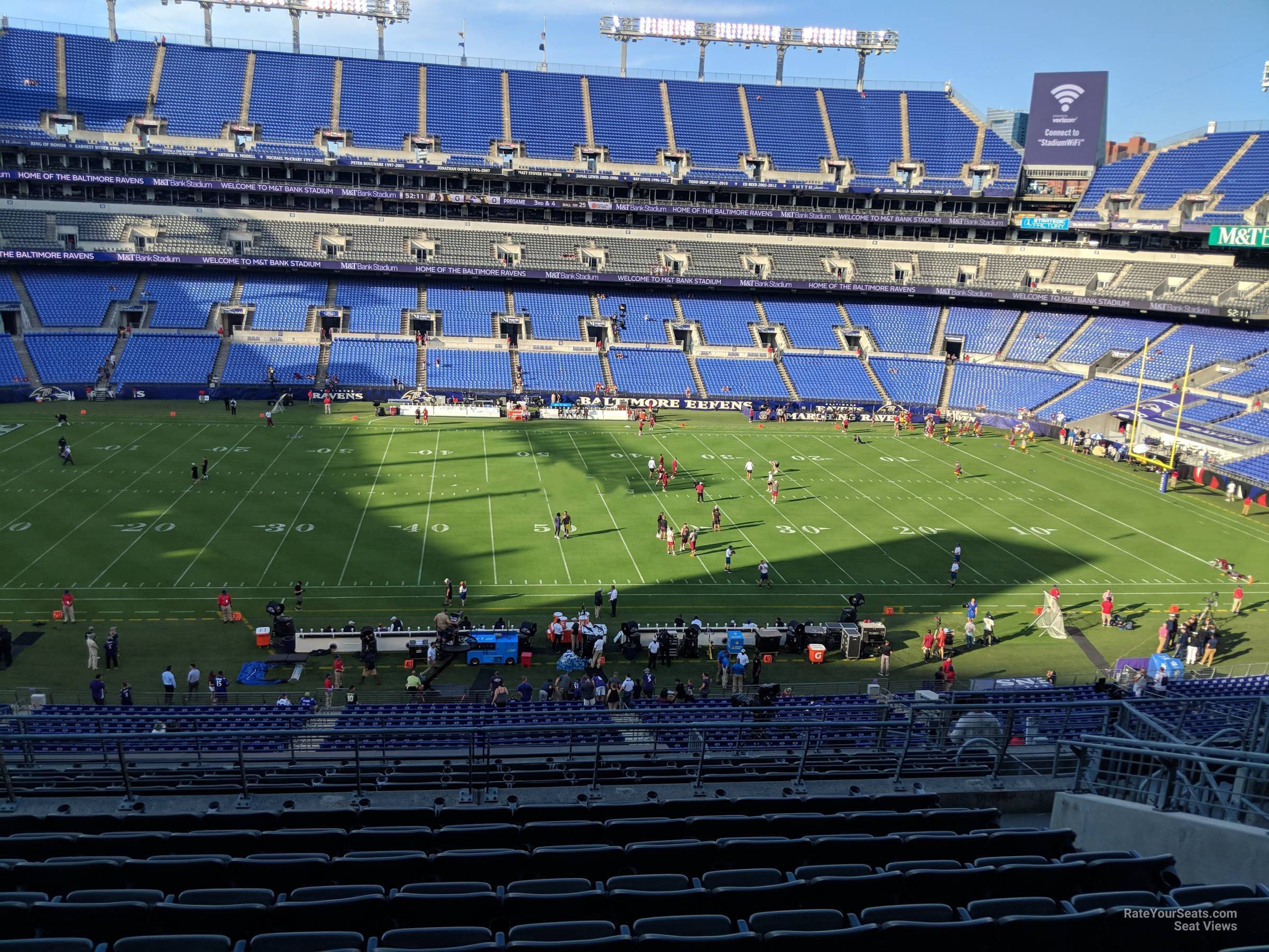 section 227, row 13 seat view  for football - m&t bank stadium