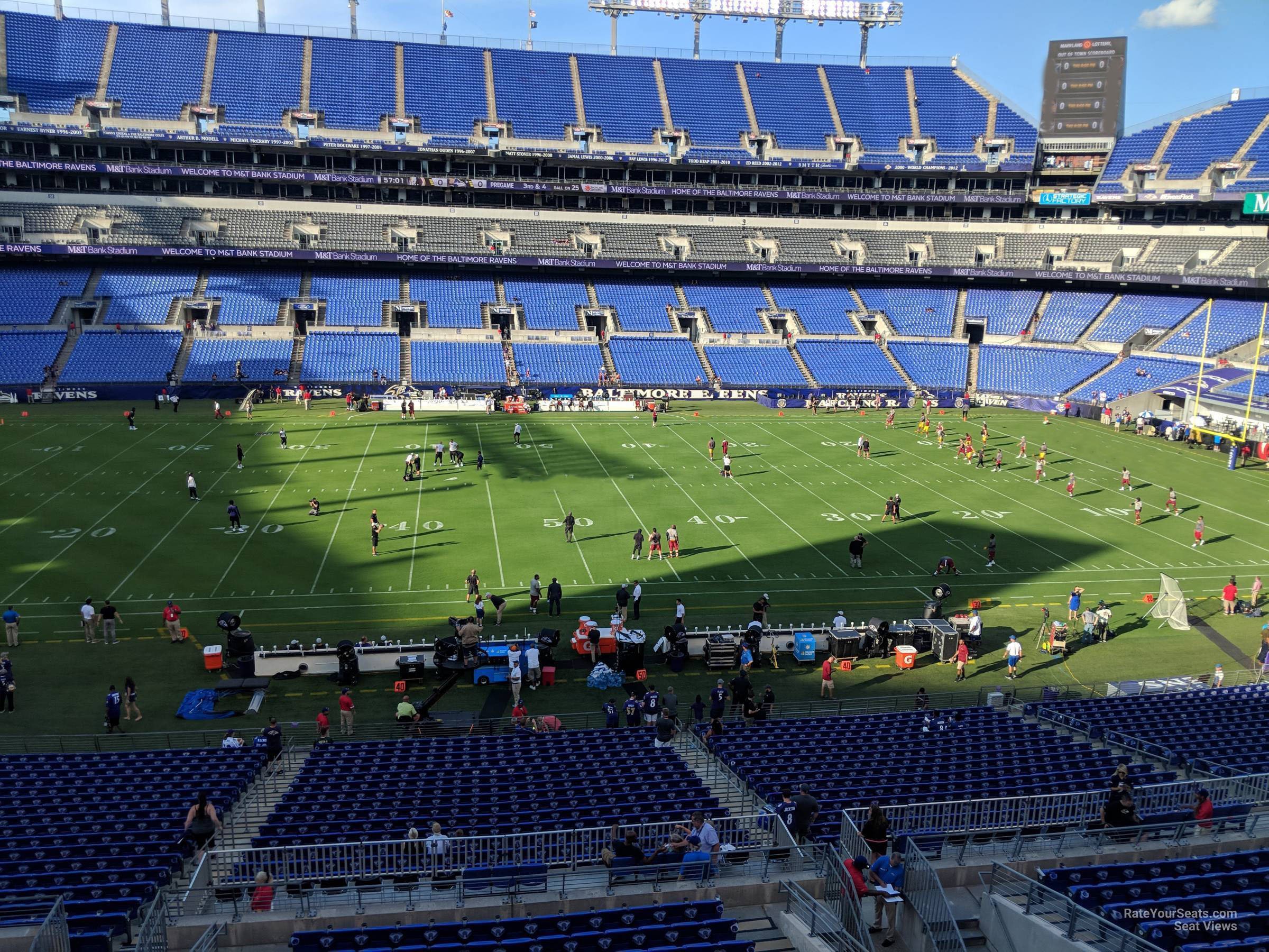 section 227, row 2 seat view  for football - m&t bank stadium