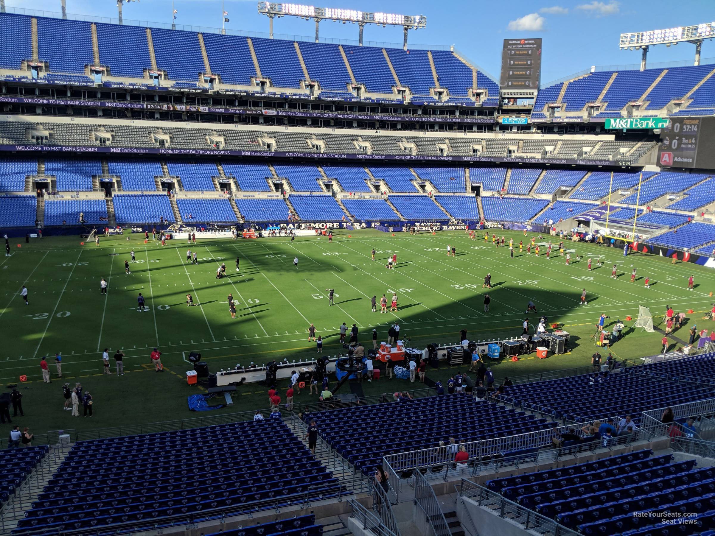 section 228, row 2 seat view  for football - m&t bank stadium