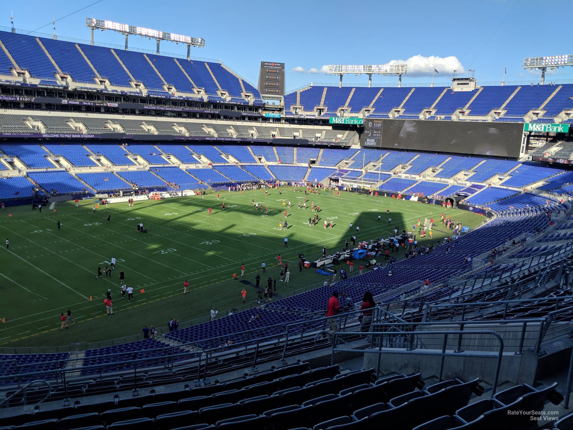 section 232, row 13 seat view  for football - m&t bank stadium