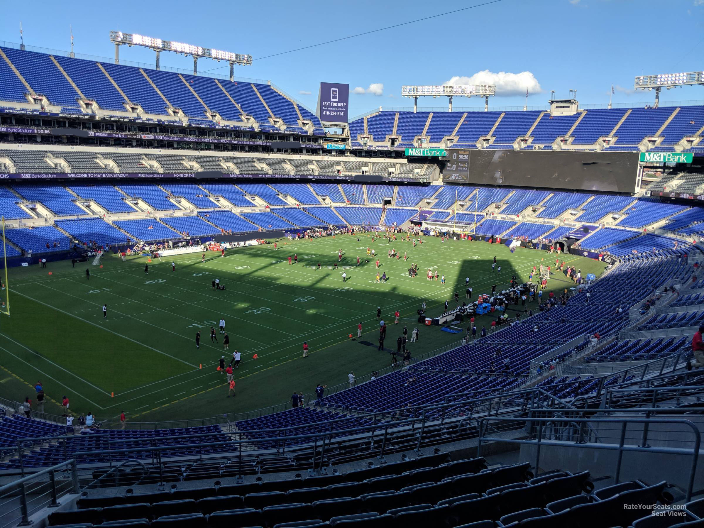 section 233, row 13 seat view  for football - m&t bank stadium