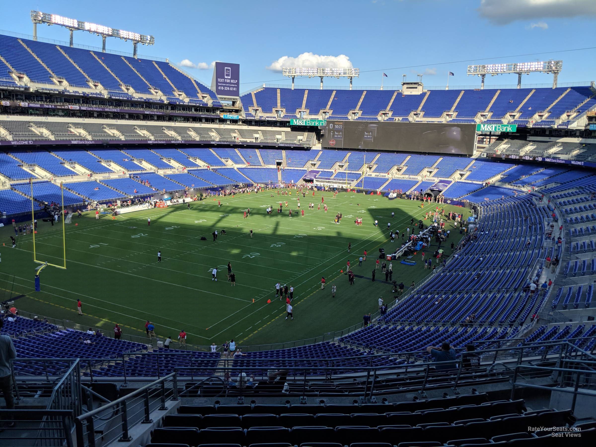 section 235, row 13 seat view for football - m&t bank stadium