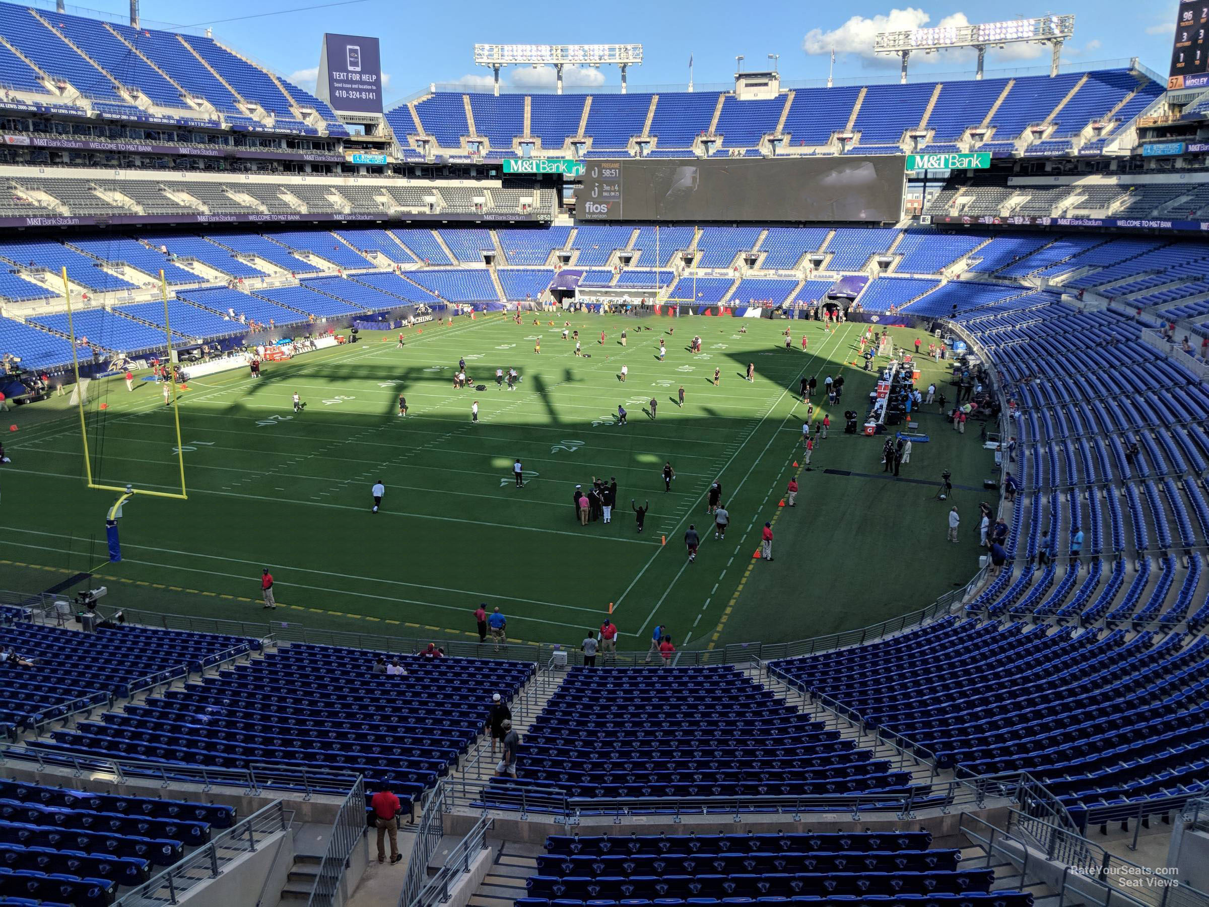 section 237, row 2 seat view  for football - m&t bank stadium