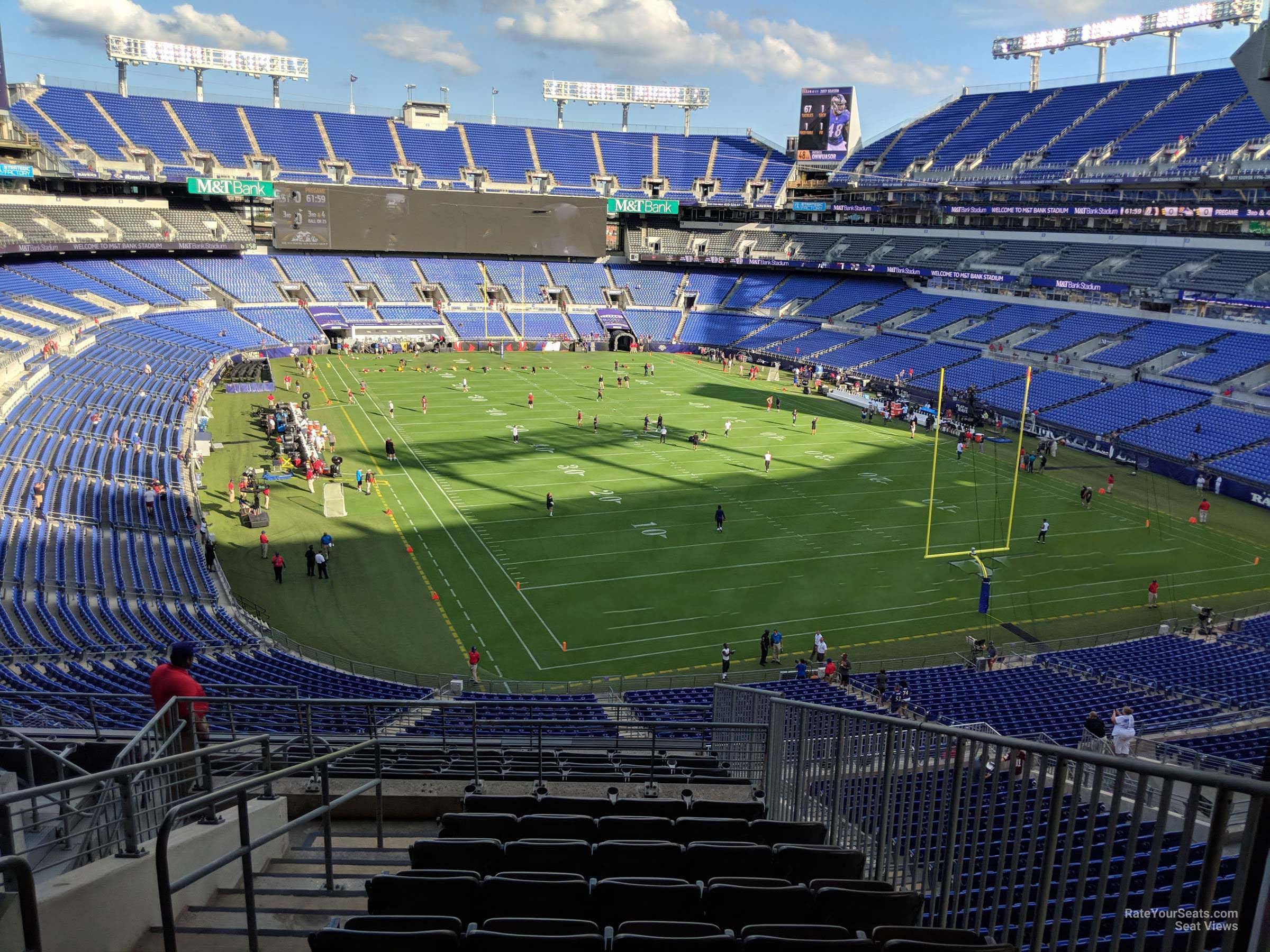 section 243, row 13 seat view  for football - m&t bank stadium