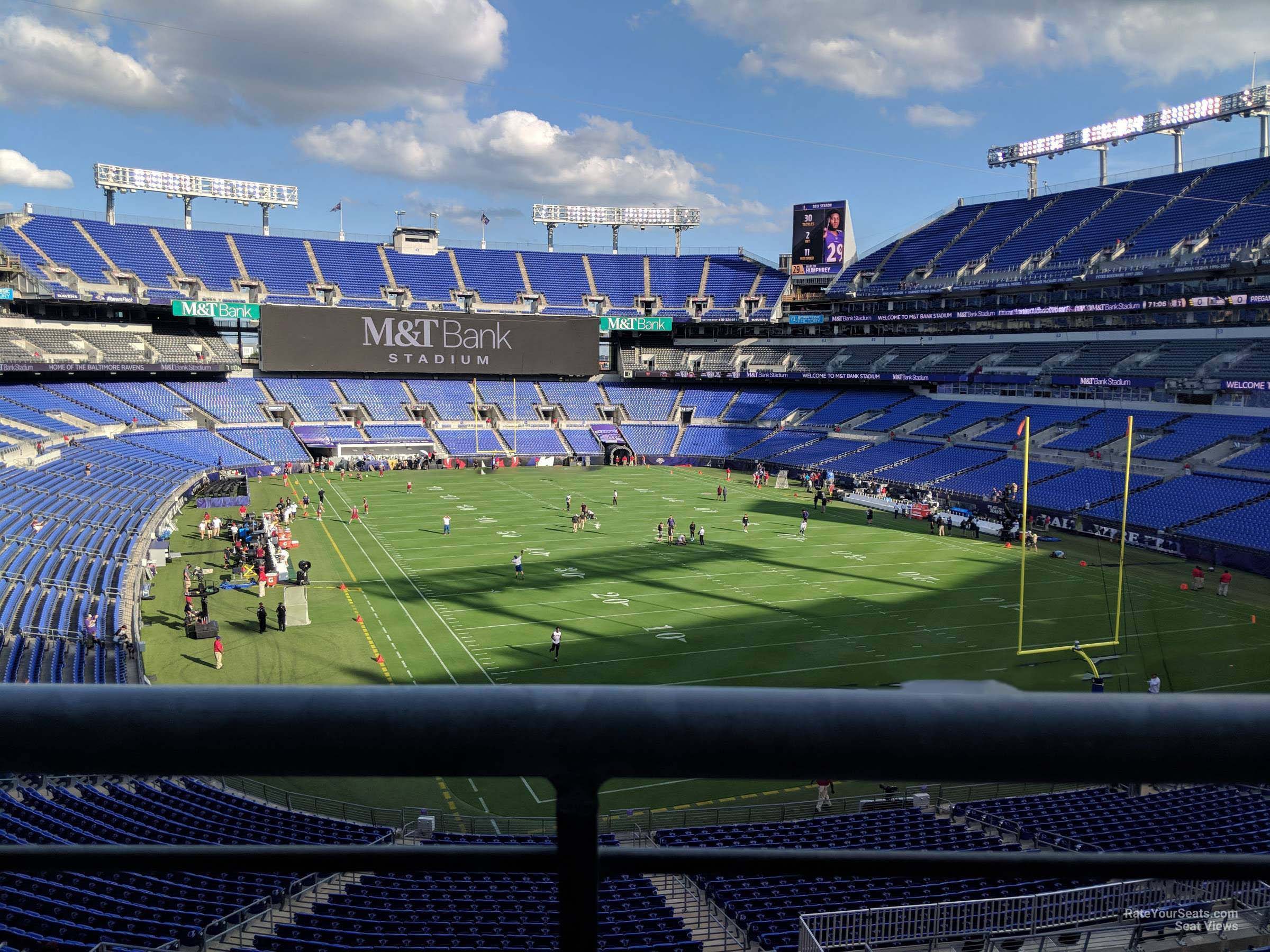 section 243, row 1 seat view  for football - m&t bank stadium