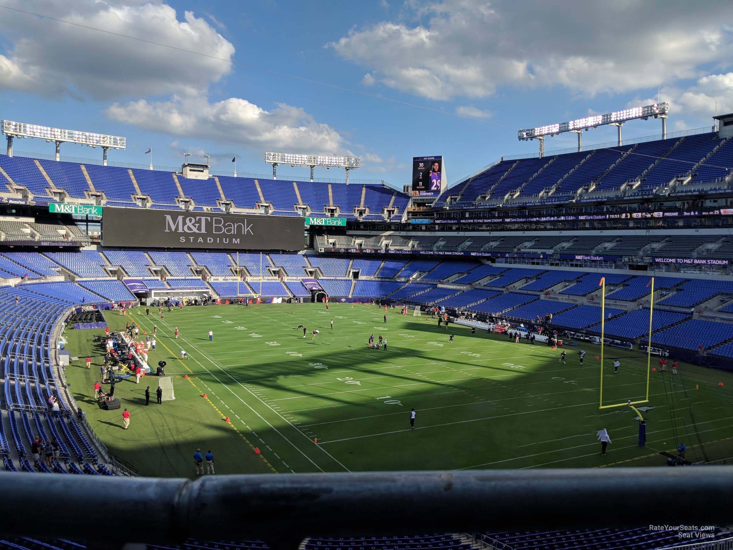 section 244, row 1 seat view  for football - m&t bank stadium