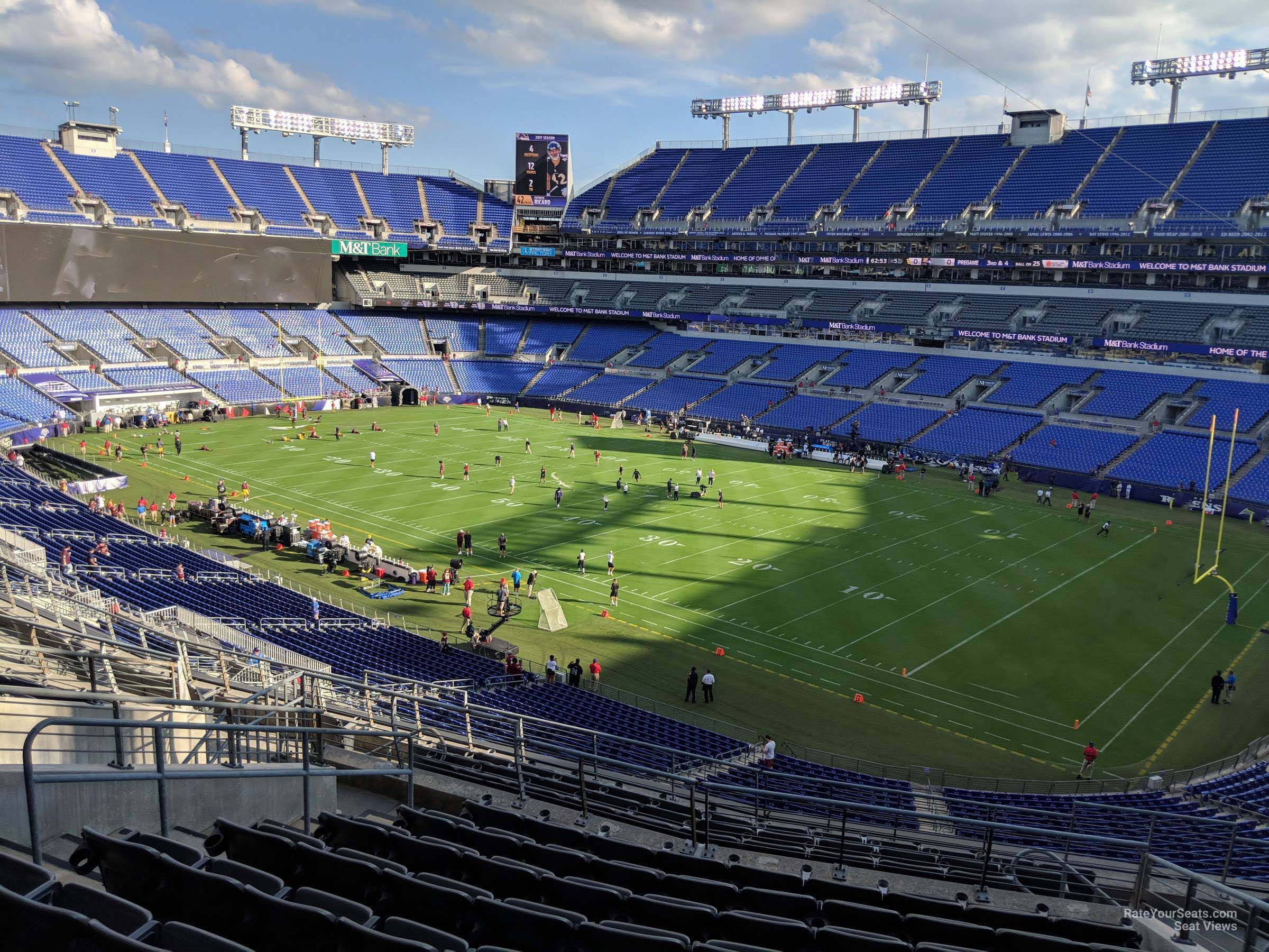 section 248, row 13 seat view  for football - m&t bank stadium