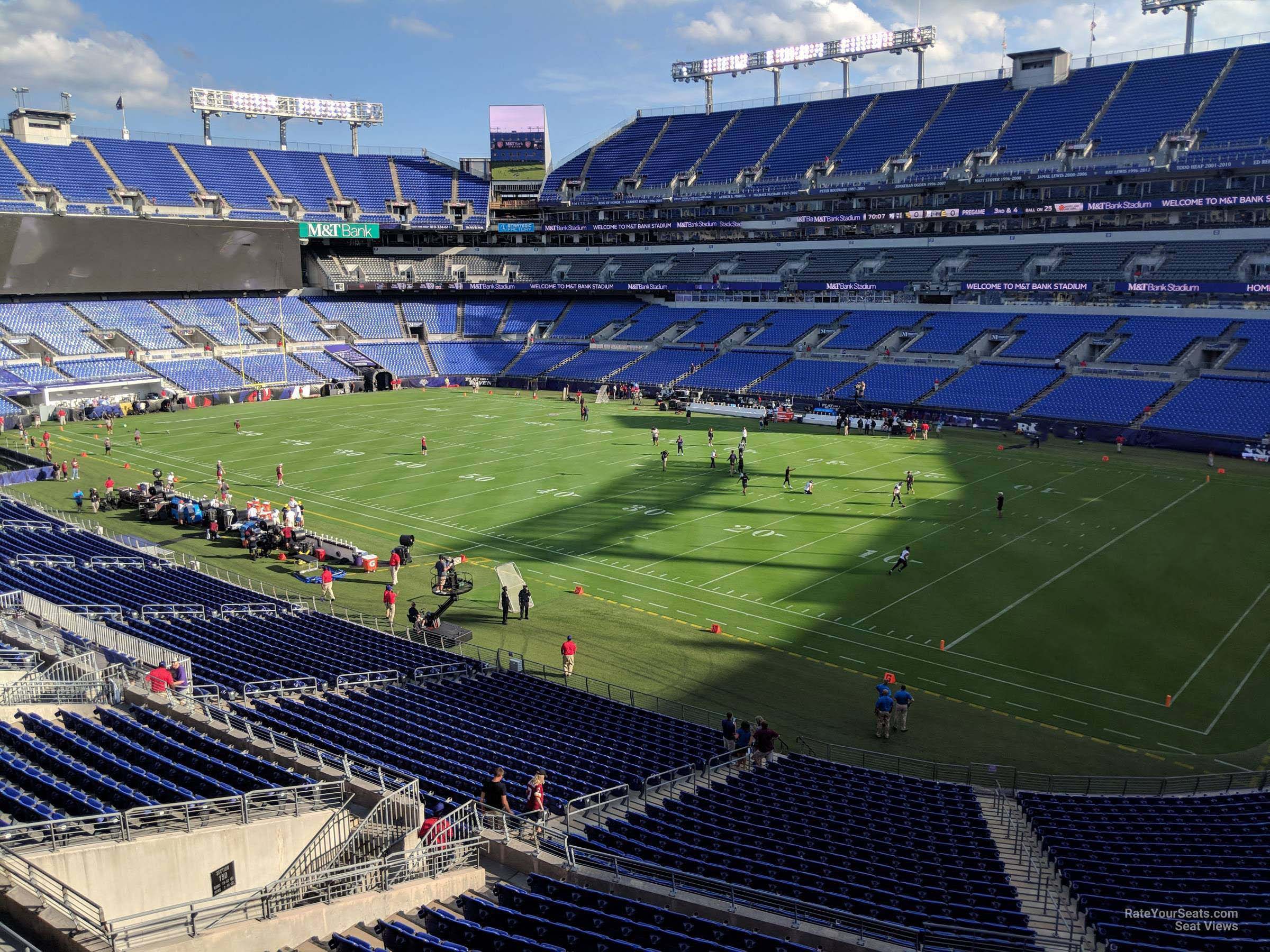 section 248, row 2 seat view  for football - m&t bank stadium