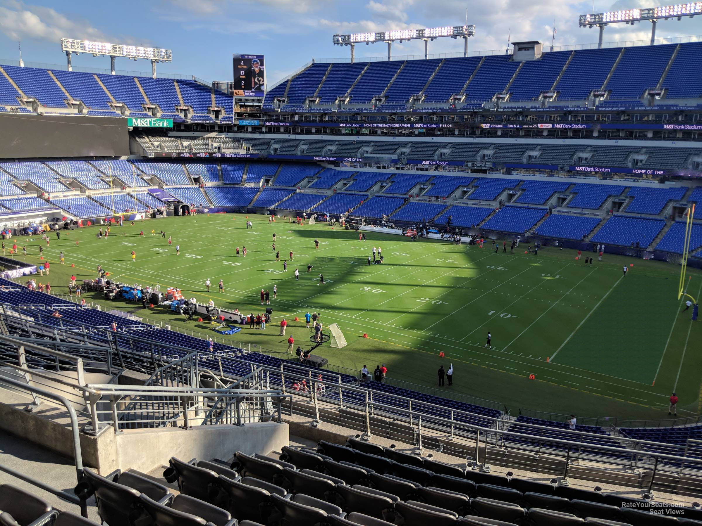 section 249, row 13 seat view  for football - m&t bank stadium