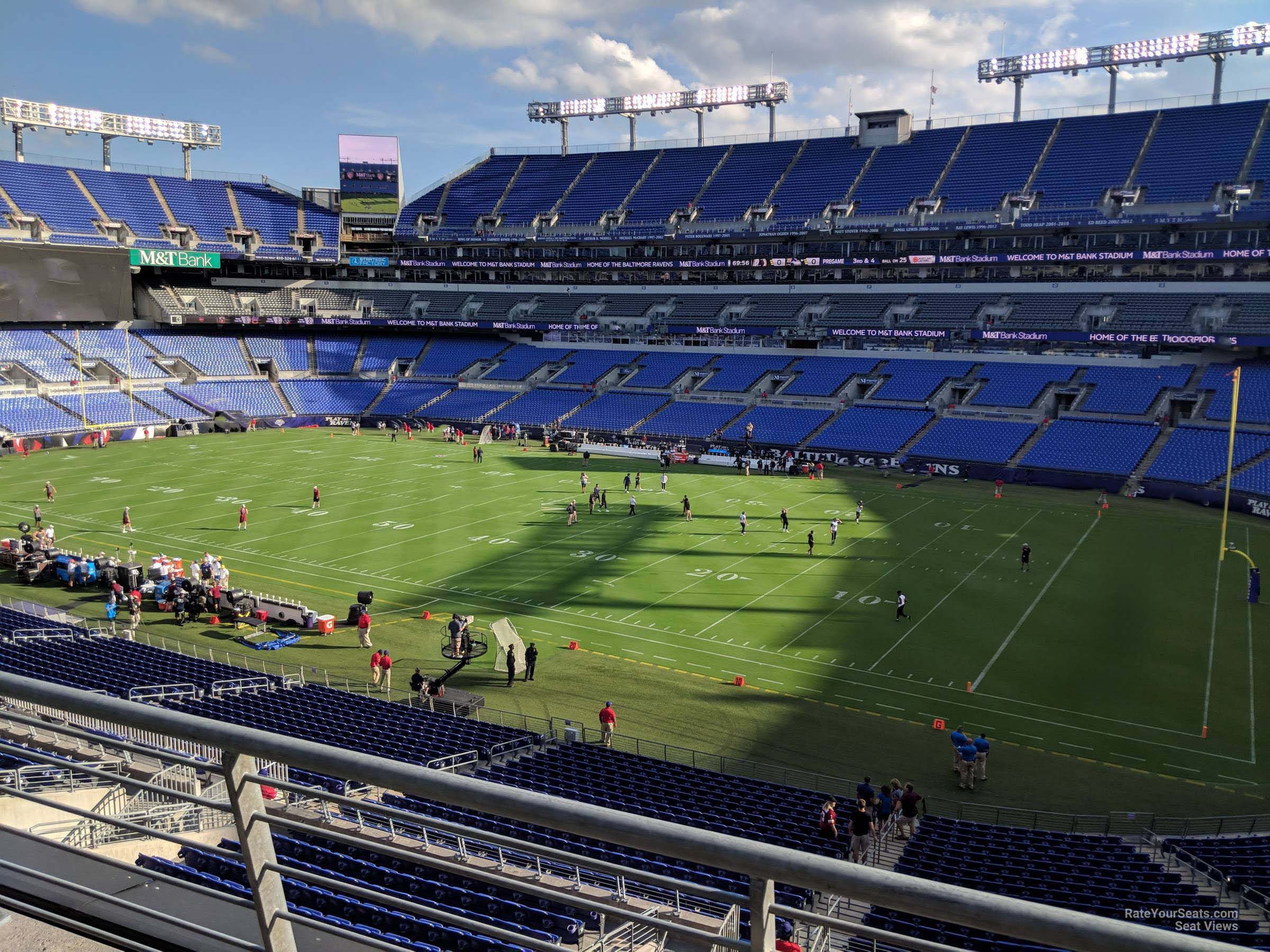 section 249, row 1 seat view  for football - m&t bank stadium