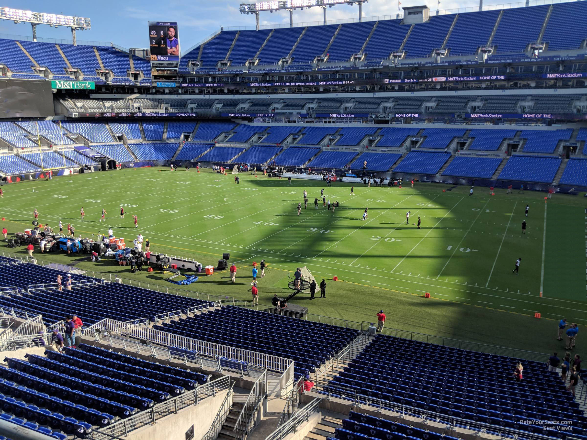 section 250, row 2 seat view  for football - m&t bank stadium