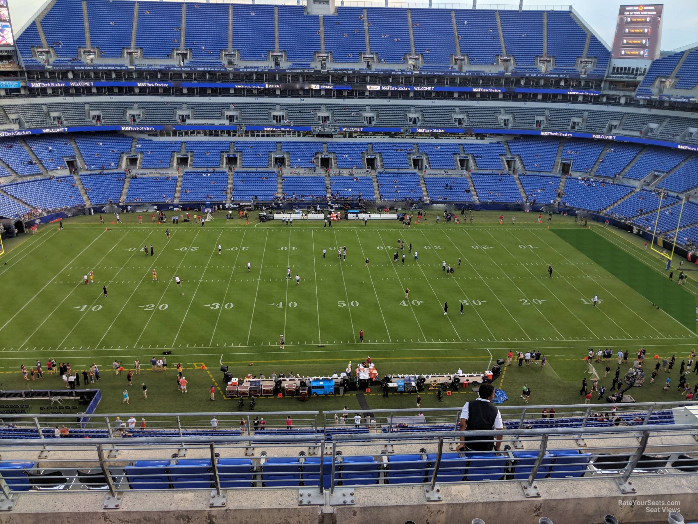 section 500, row 8 seat view  for football - m&t bank stadium