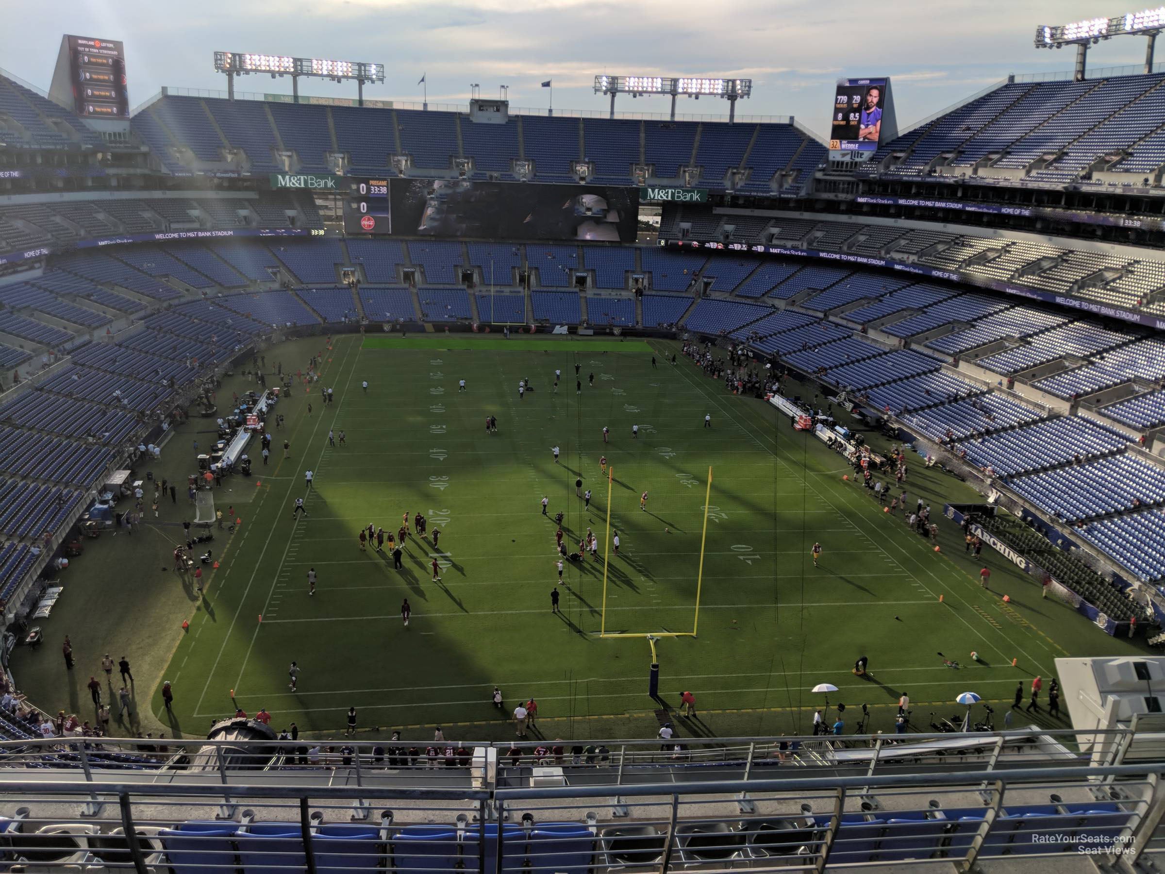 section 514, row 8 seat view for football - m&t bank stadium