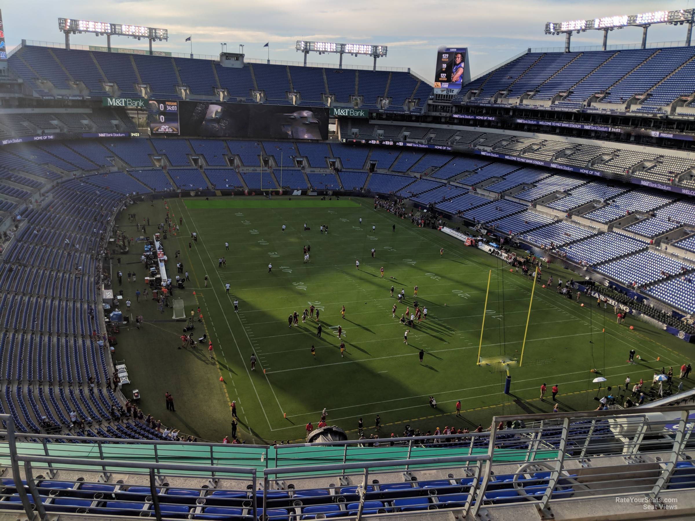 section 516, row 8 seat view  for football - m&t bank stadium