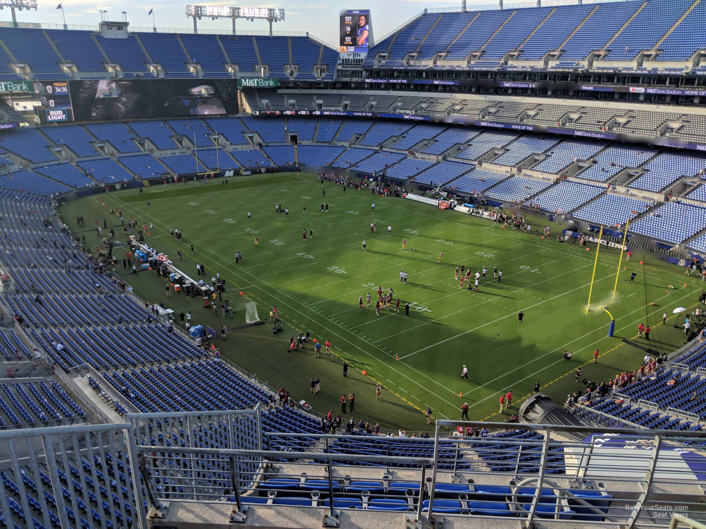 section 519, row 8 seat view  for football - m&t bank stadium