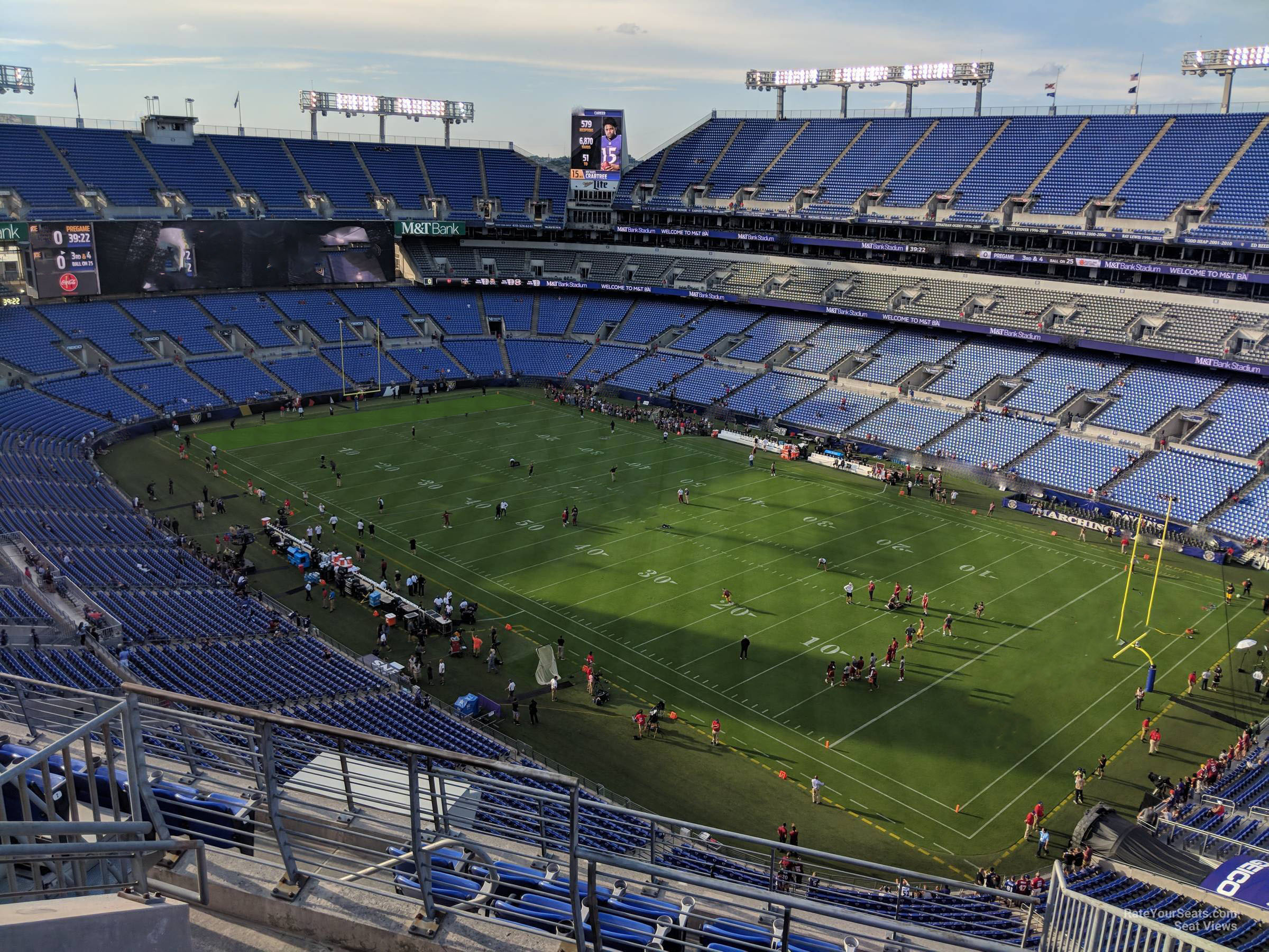 section 520, row 8 seat view  for football - m&t bank stadium